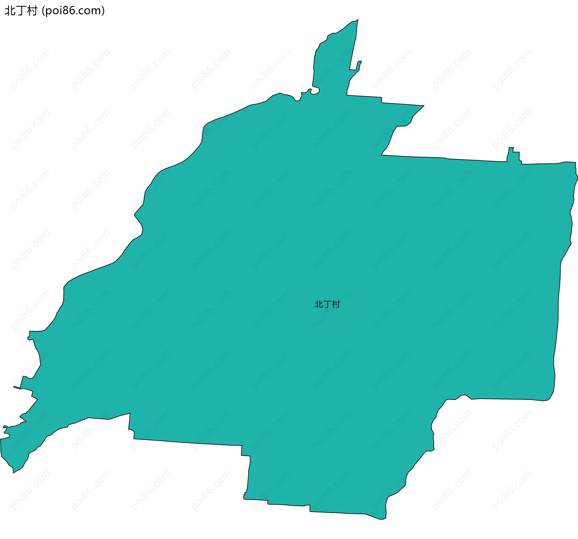 北丁村边界地图