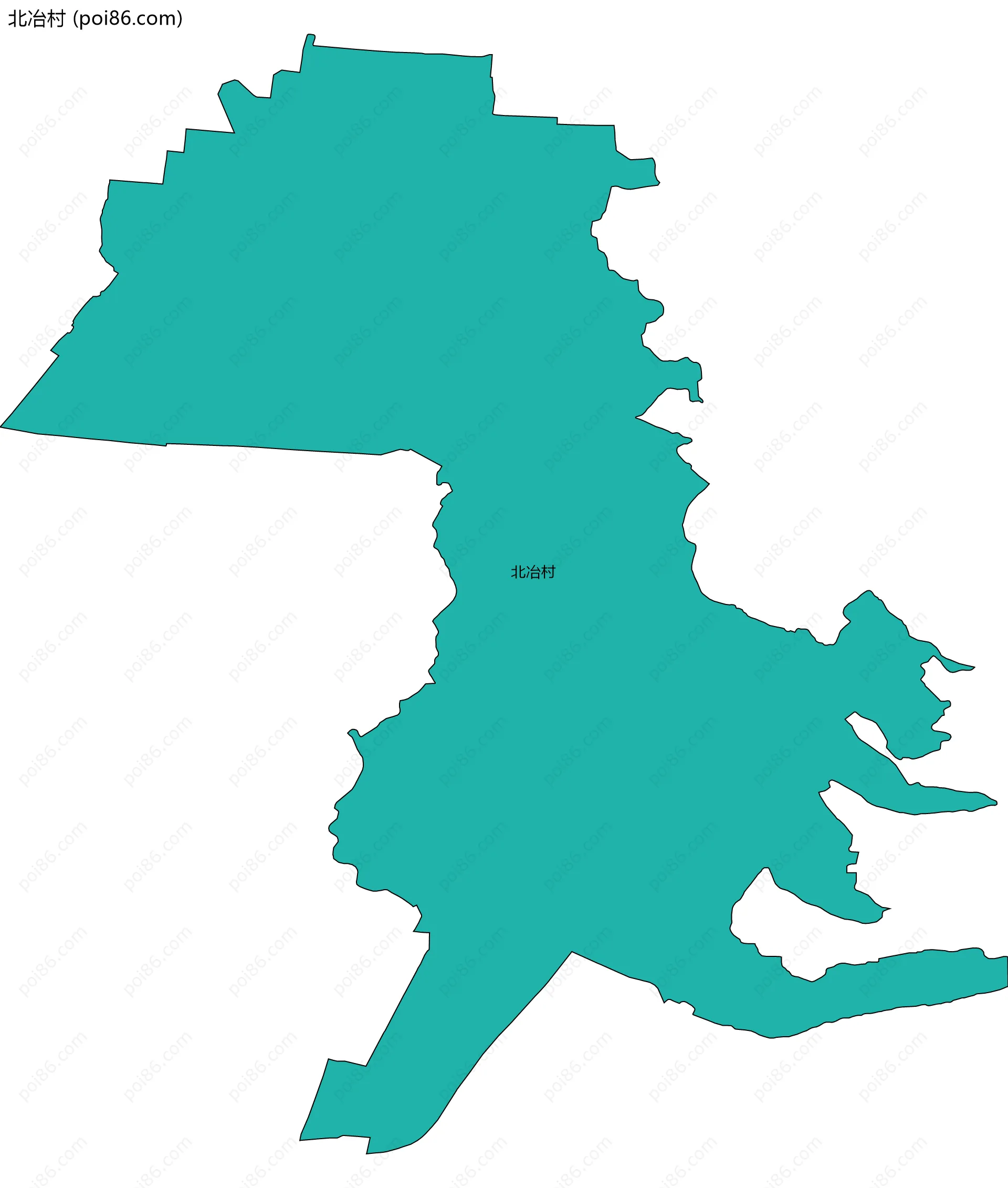 北冶村边界地图