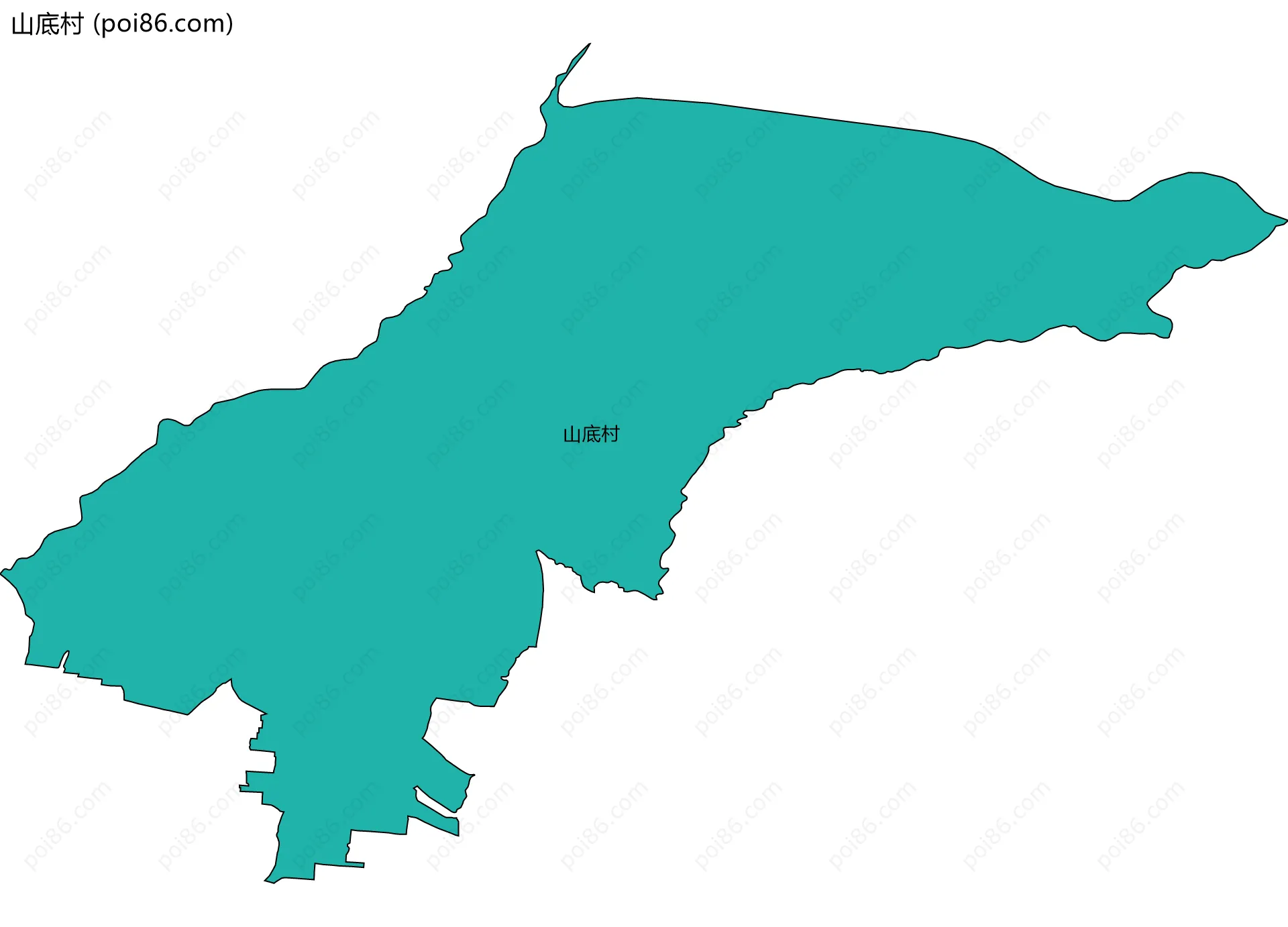 山底村边界地图