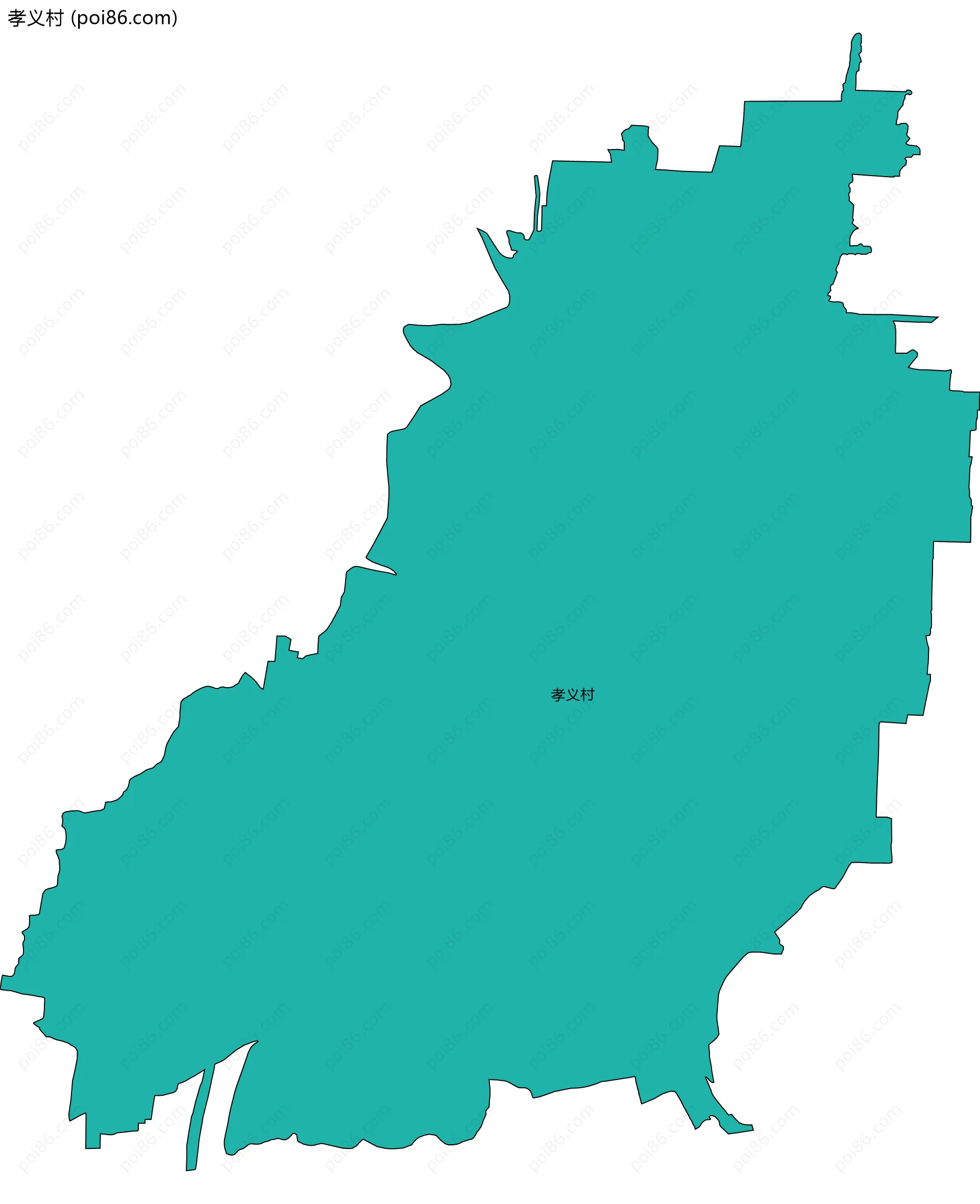 孝义村边界地图