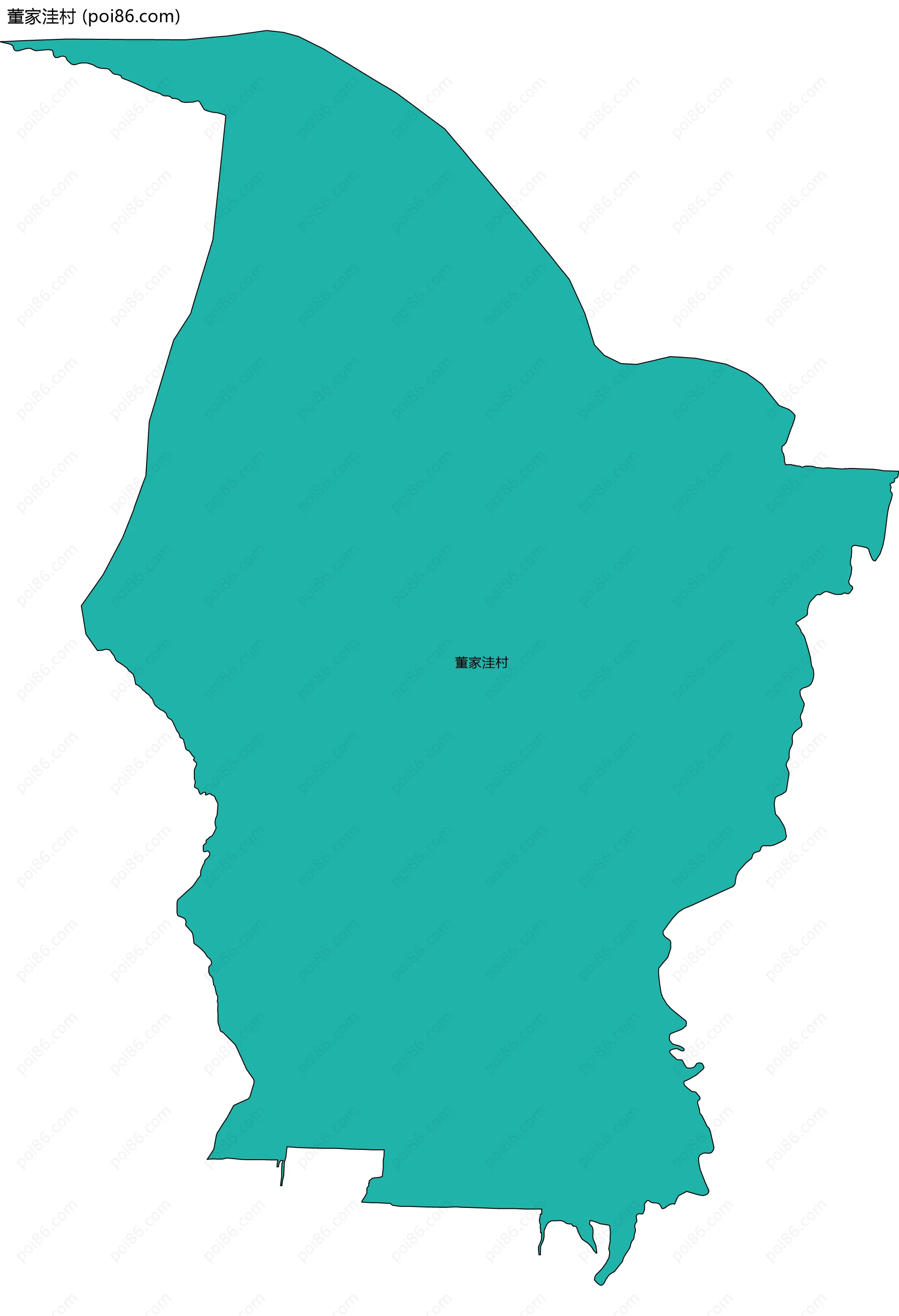 董家洼村边界地图