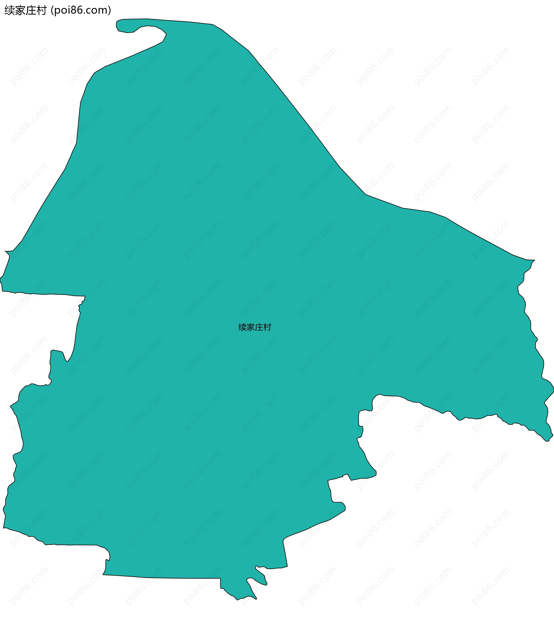 续家庄村边界地图