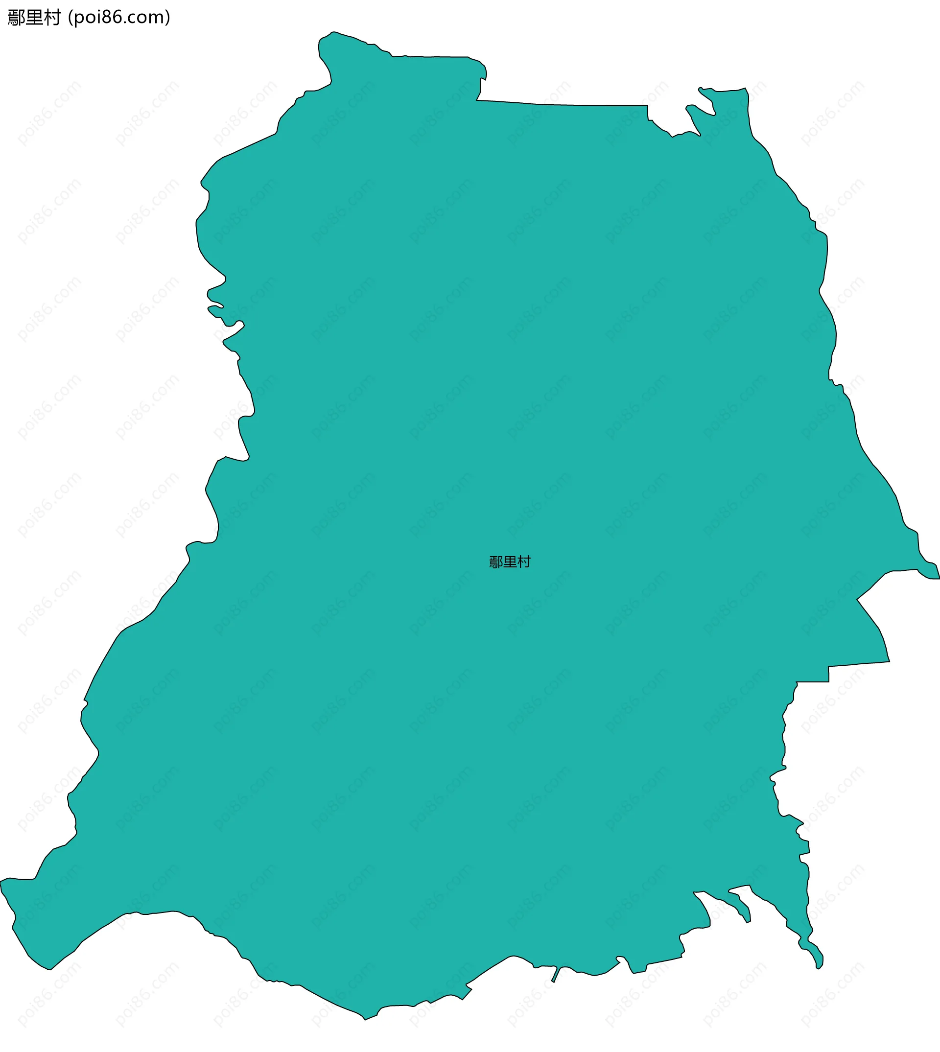 鄢里村边界地图