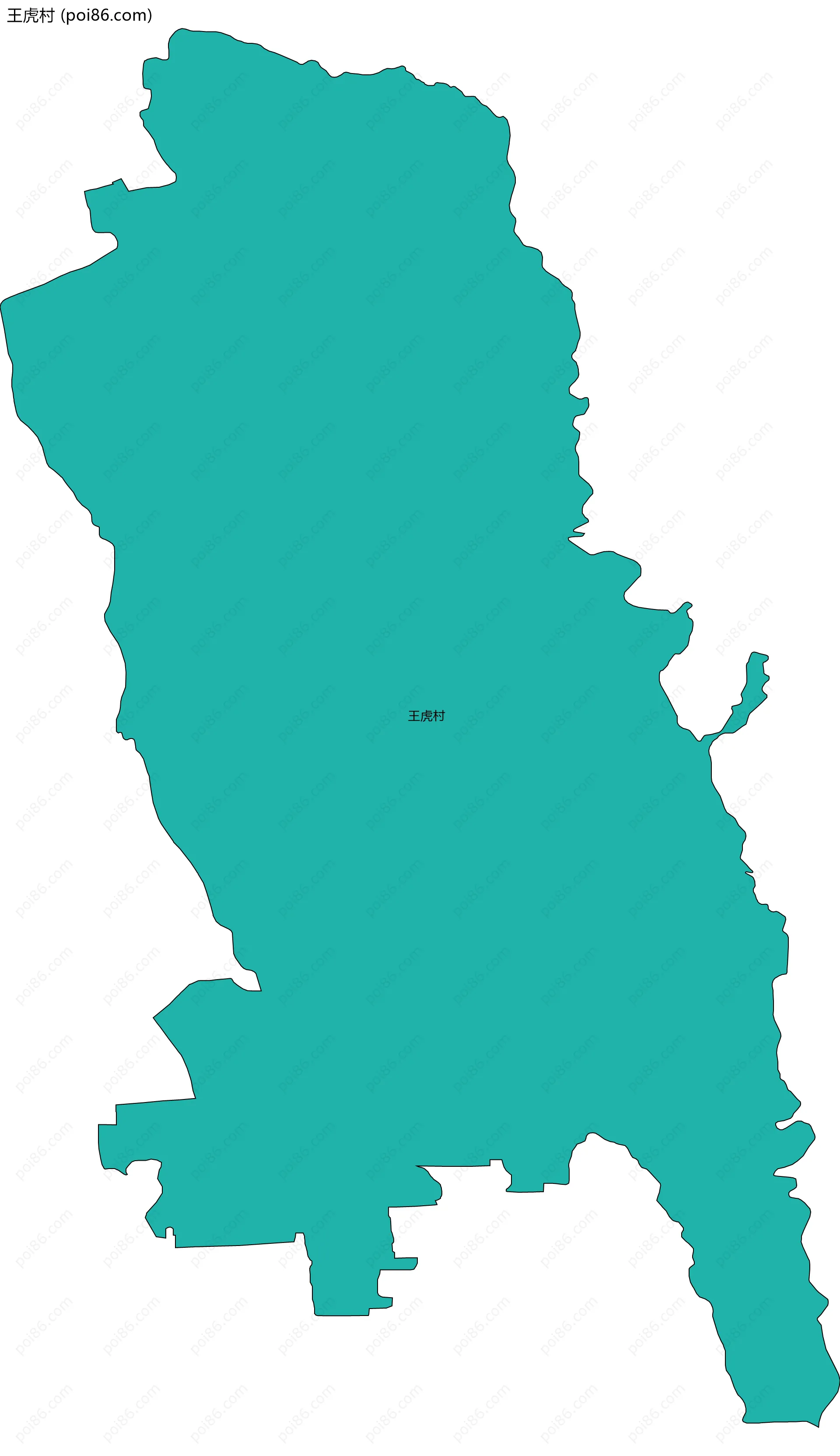 王虎村边界地图