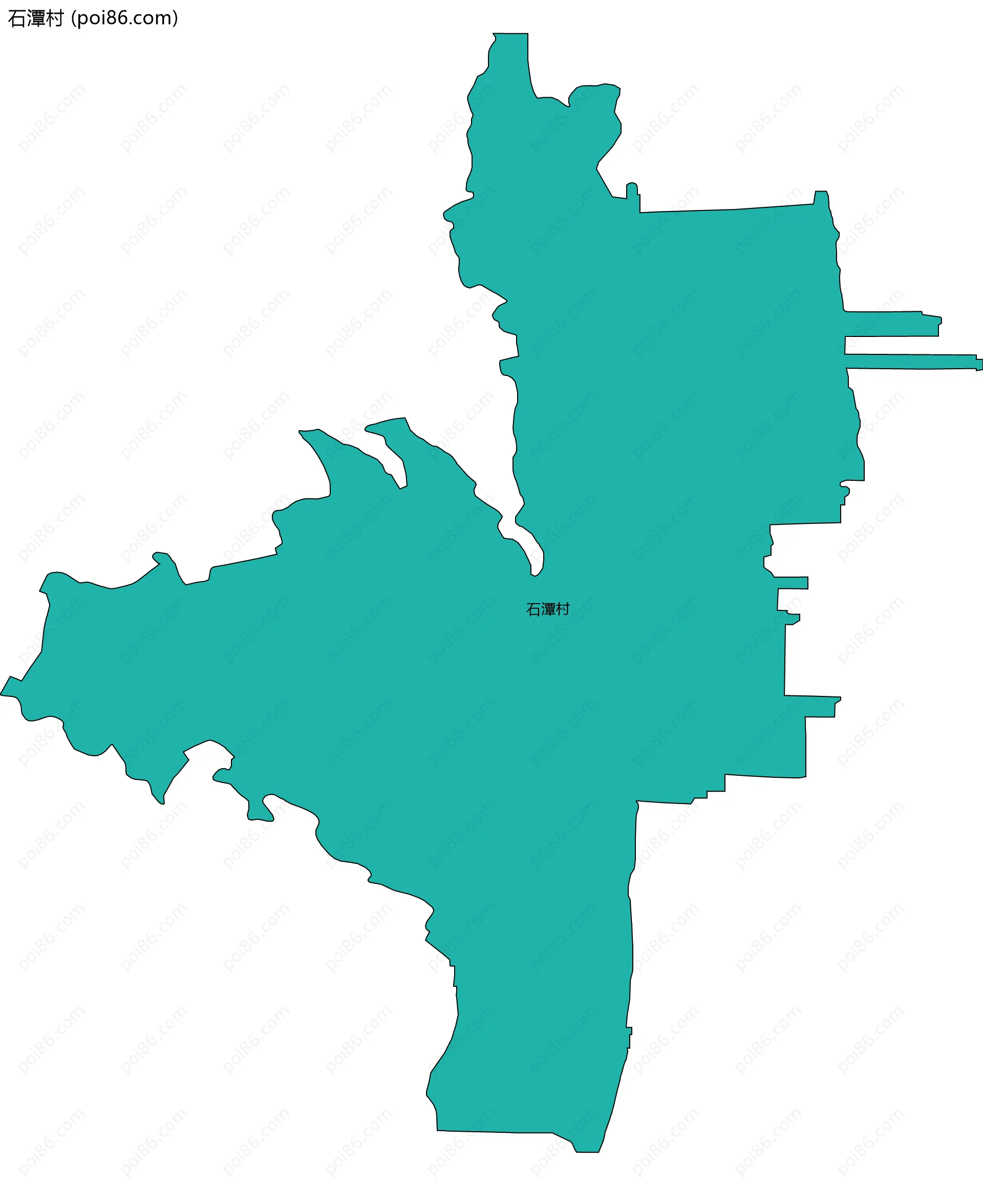 石潭村边界地图