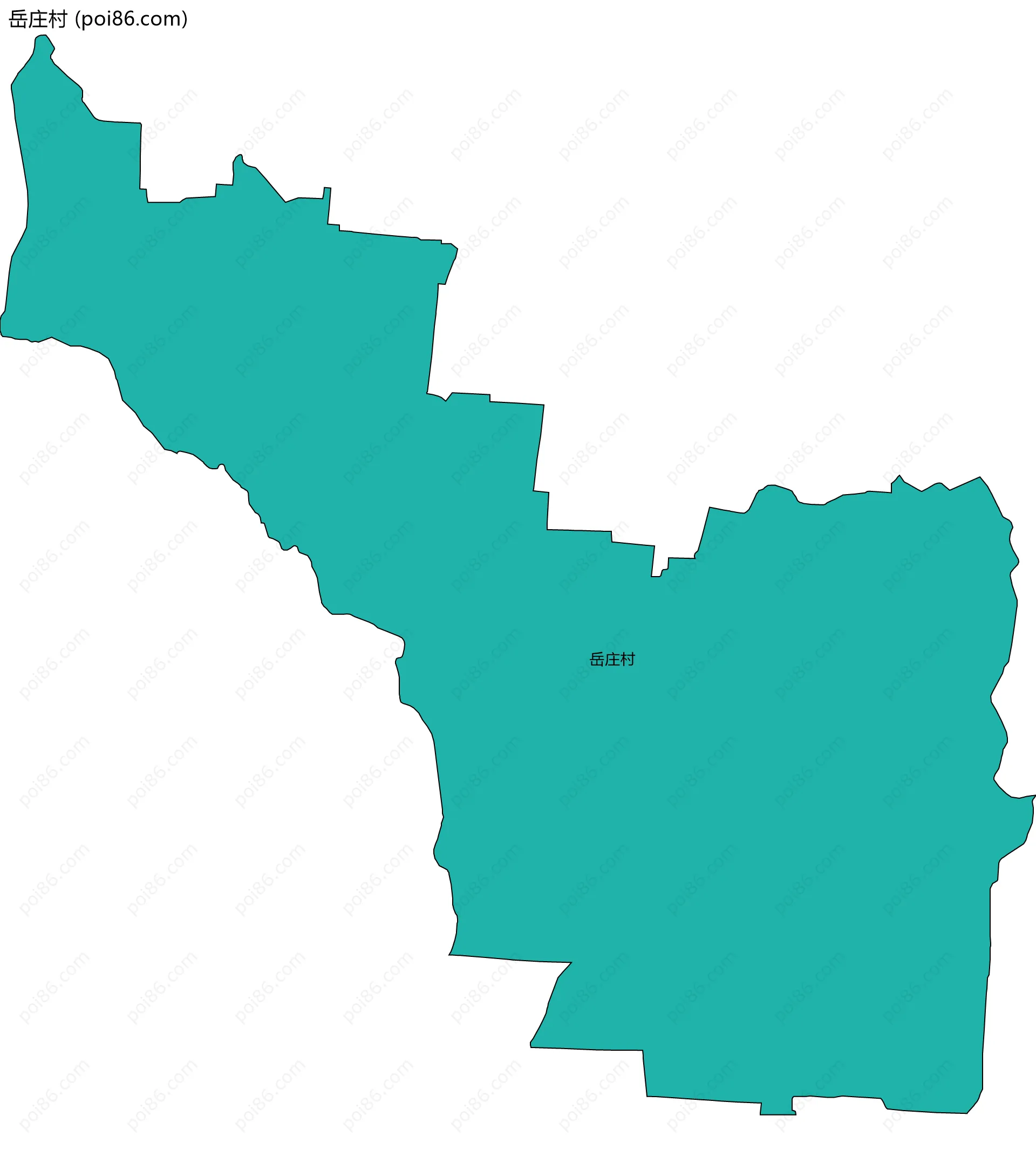 岳庄村边界地图