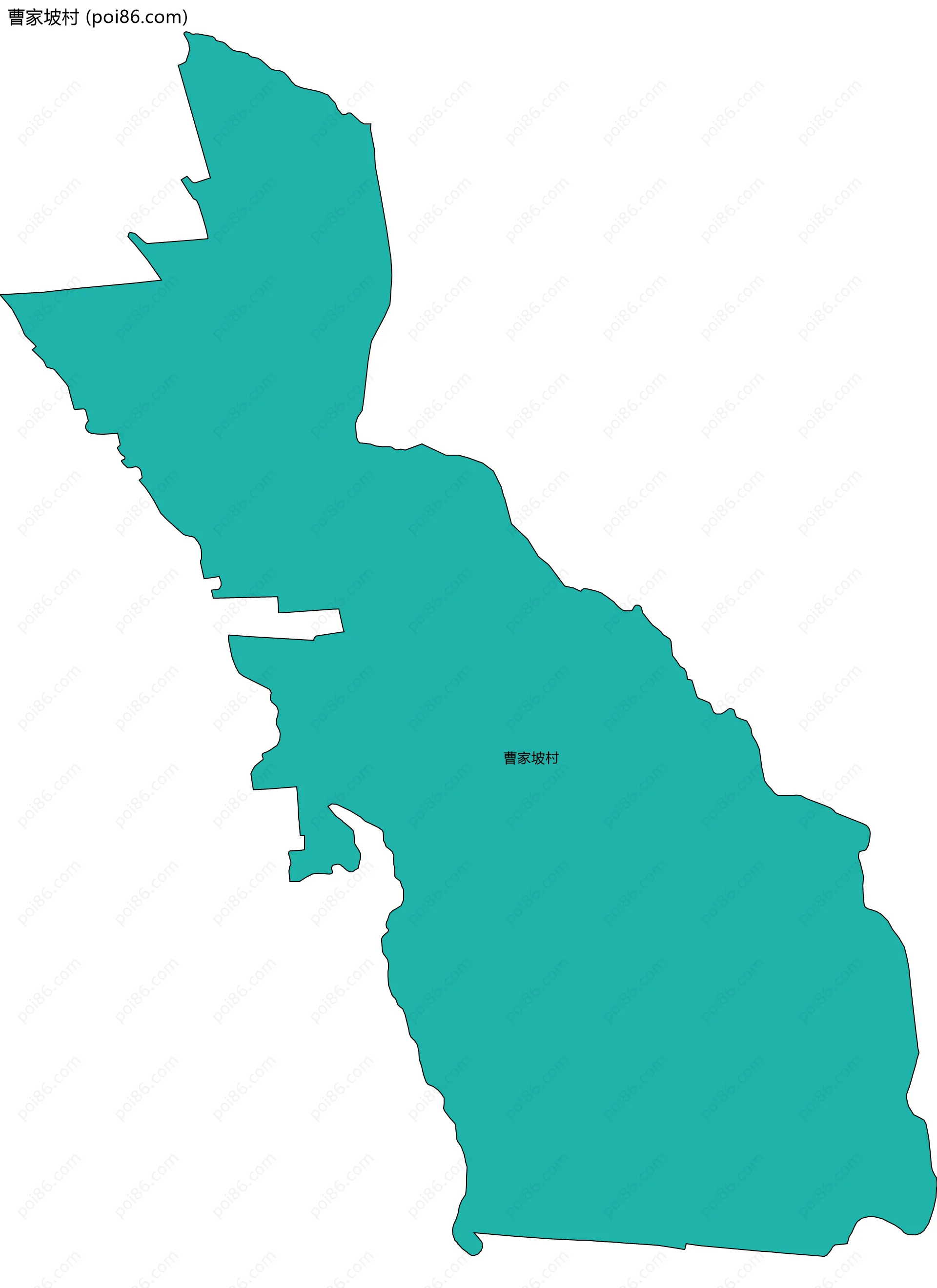 曹家坡村边界地图