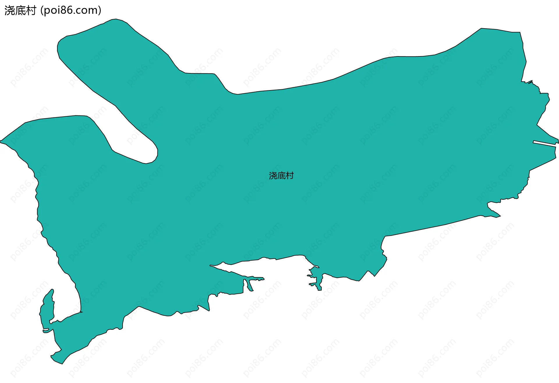 浇底村边界地图