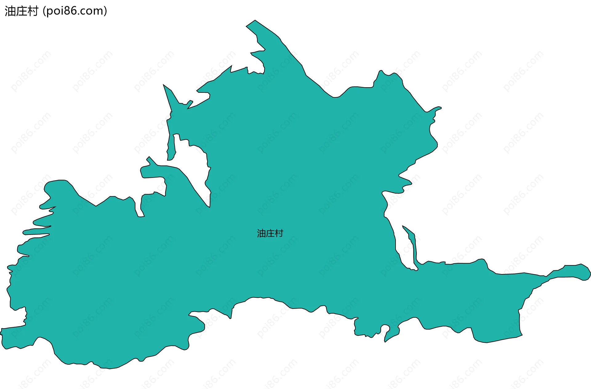 油庄村边界地图