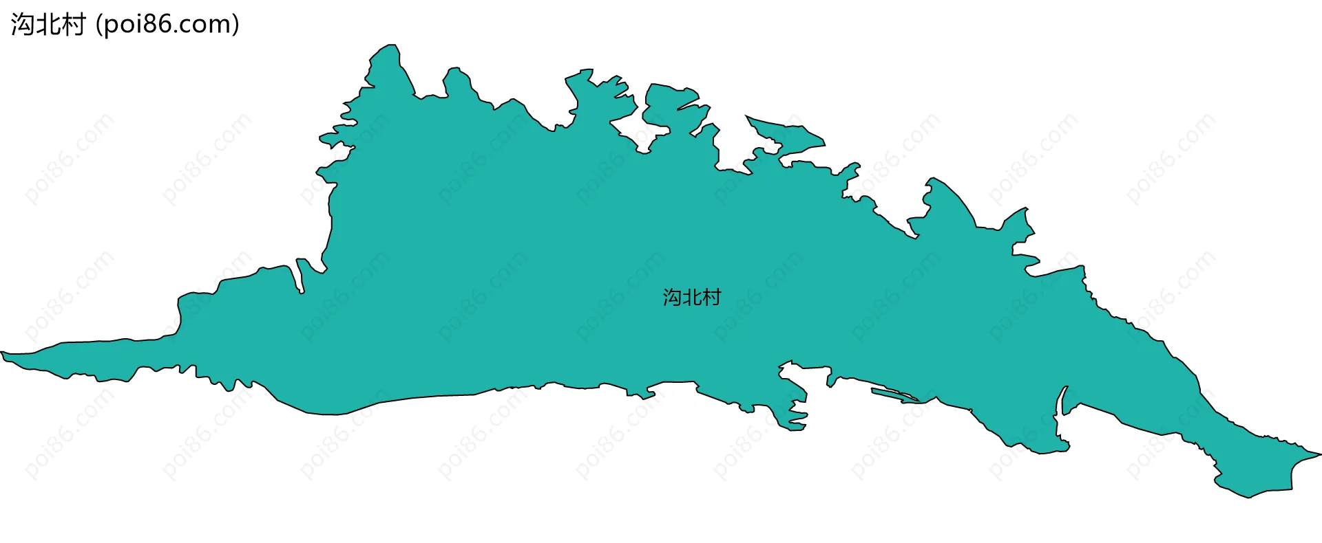 沟北村边界地图