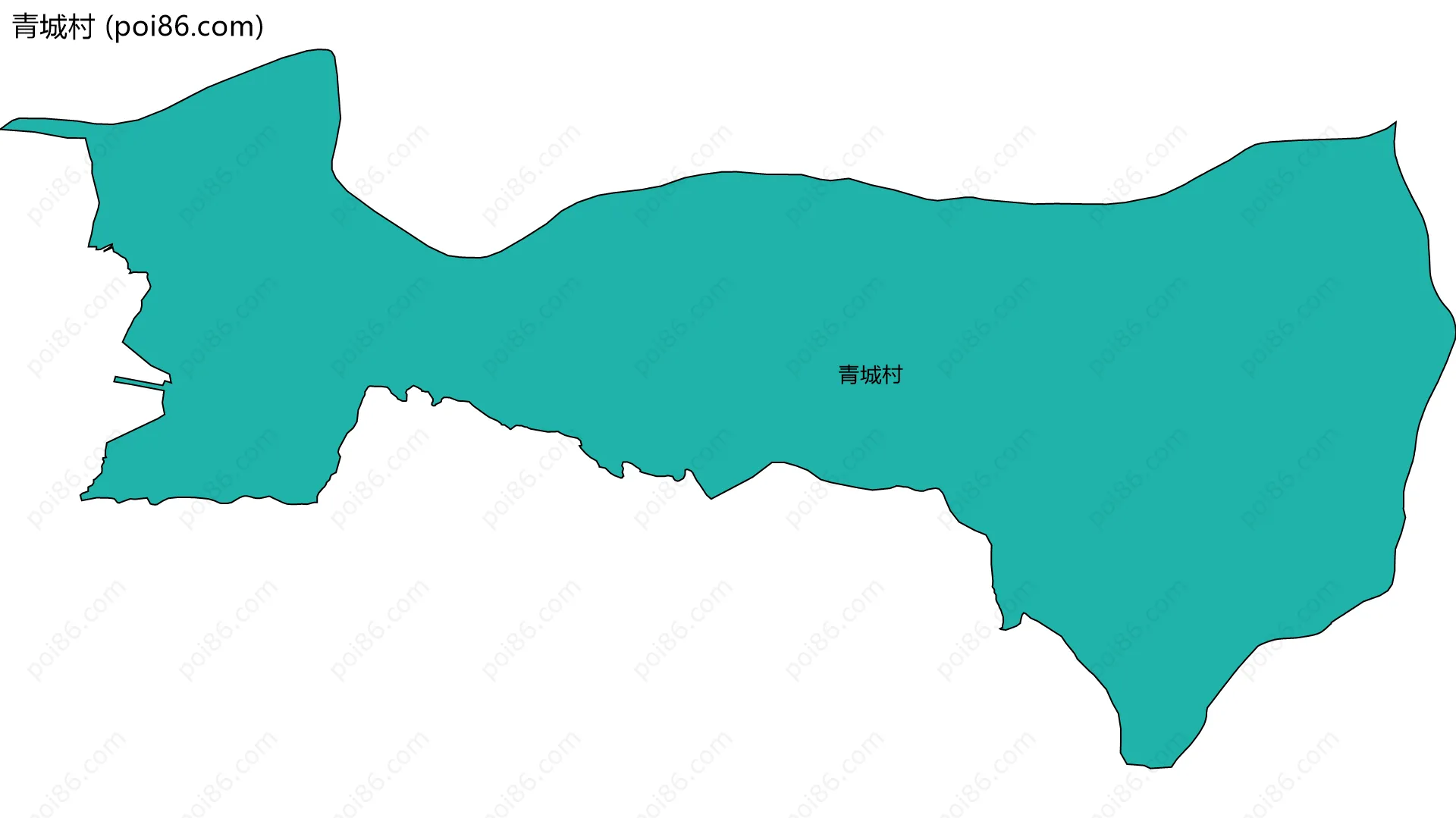 青城村边界地图