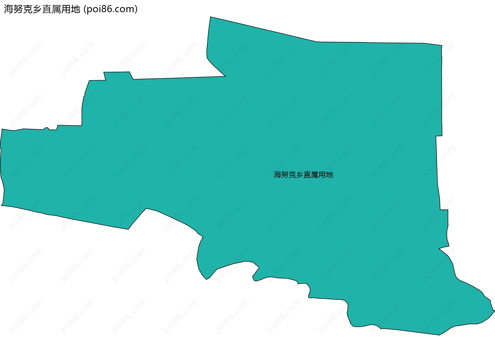 海努克乡直属用地边界地图