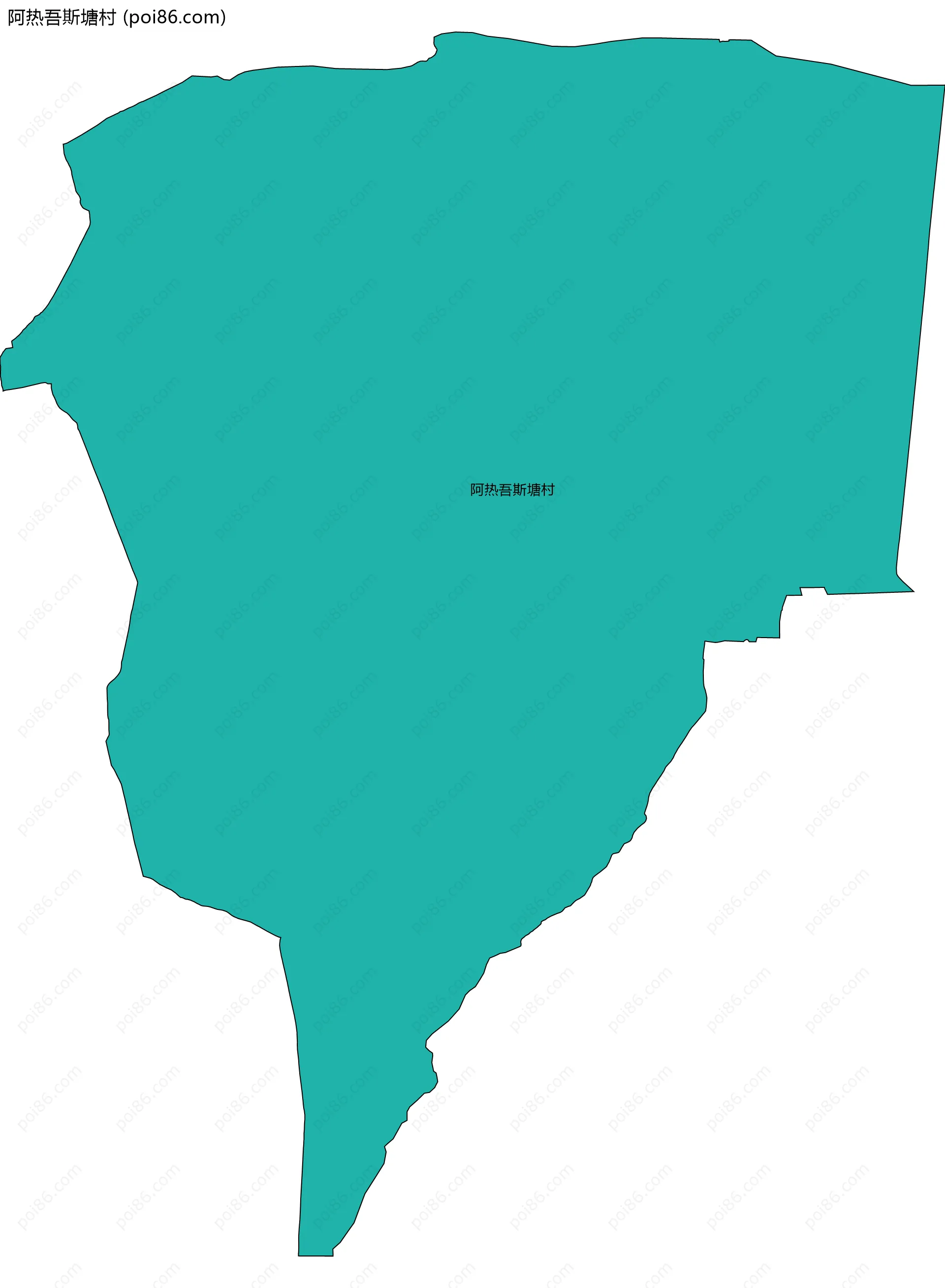 阿热吾斯塘村边界地图