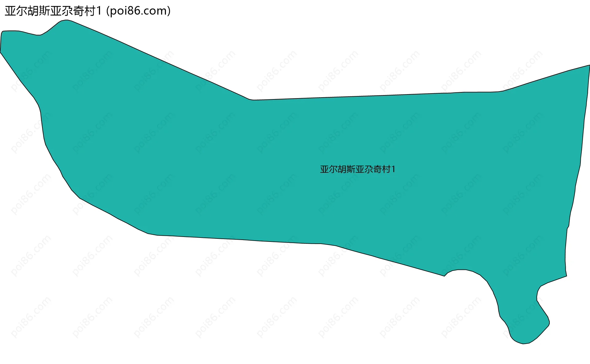 亚尔胡斯亚尕奇村1边界地图