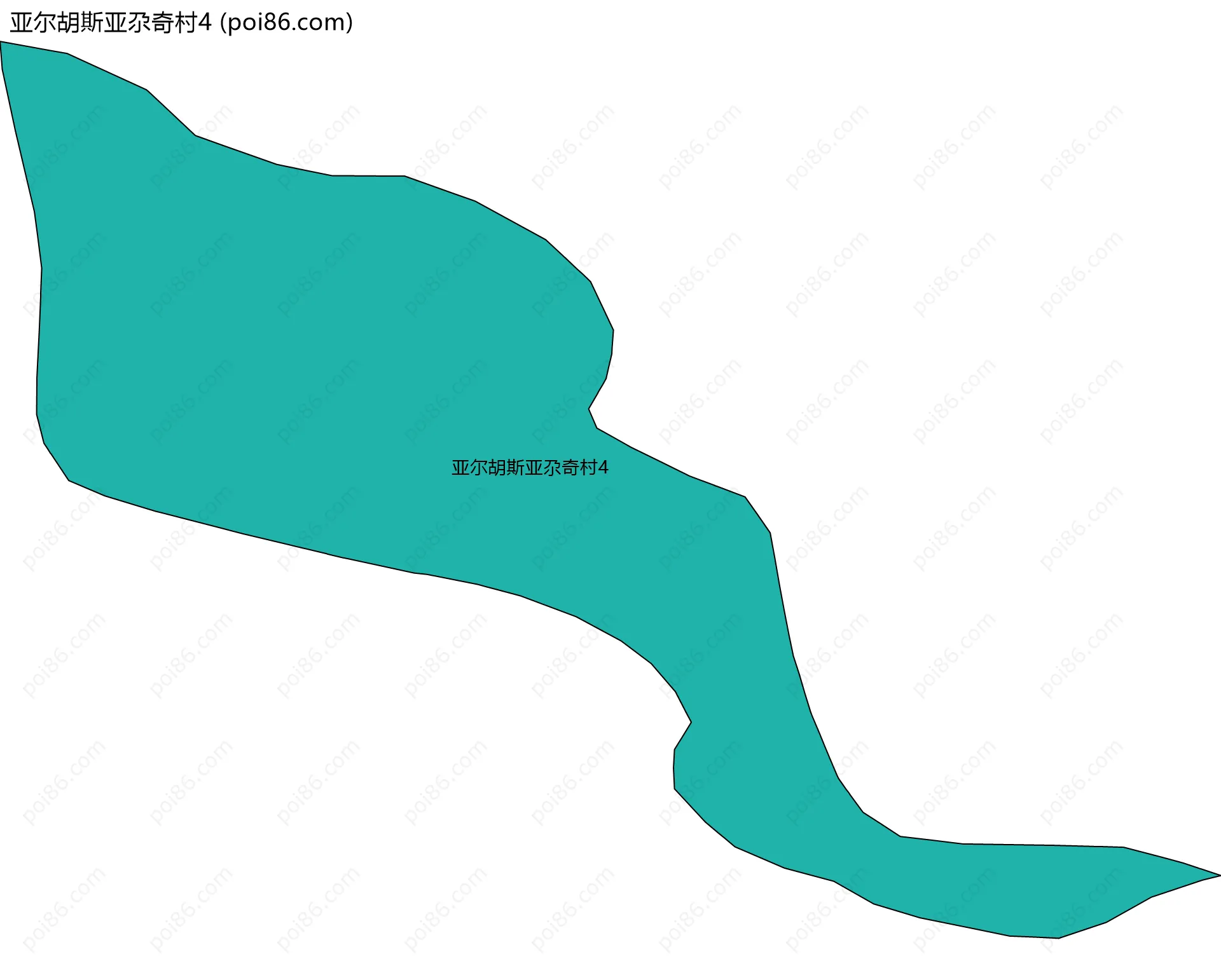 亚尔胡斯亚尕奇村4边界地图