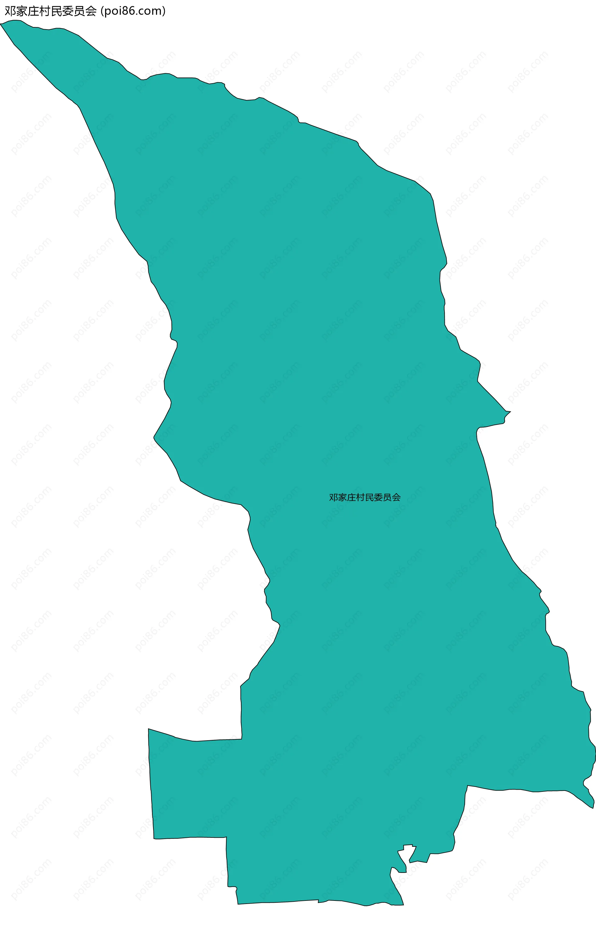 邓家庄村民委员会边界地图
