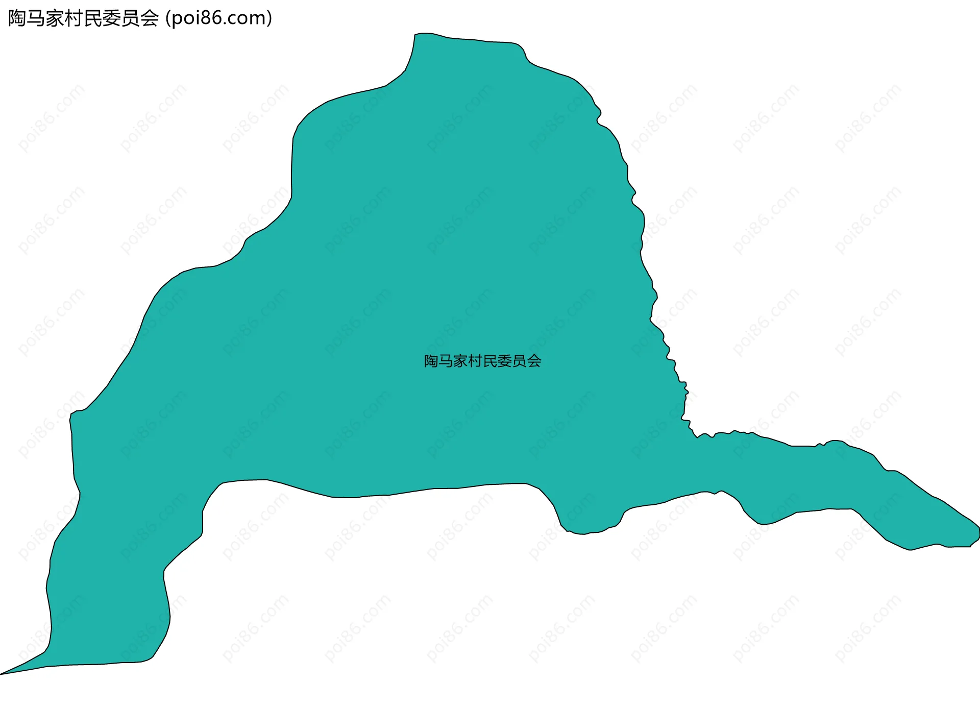 陶马家村民委员会边界地图