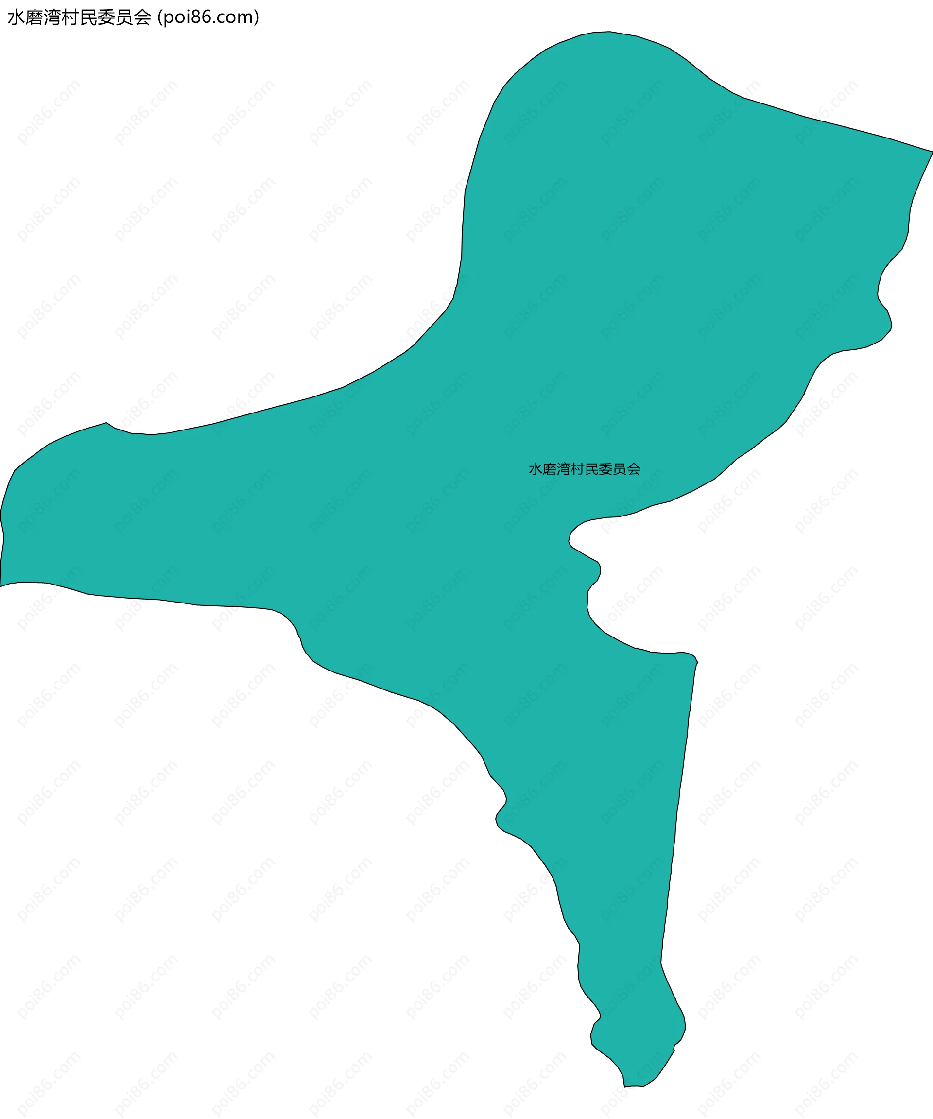 水磨湾村民委员会边界地图