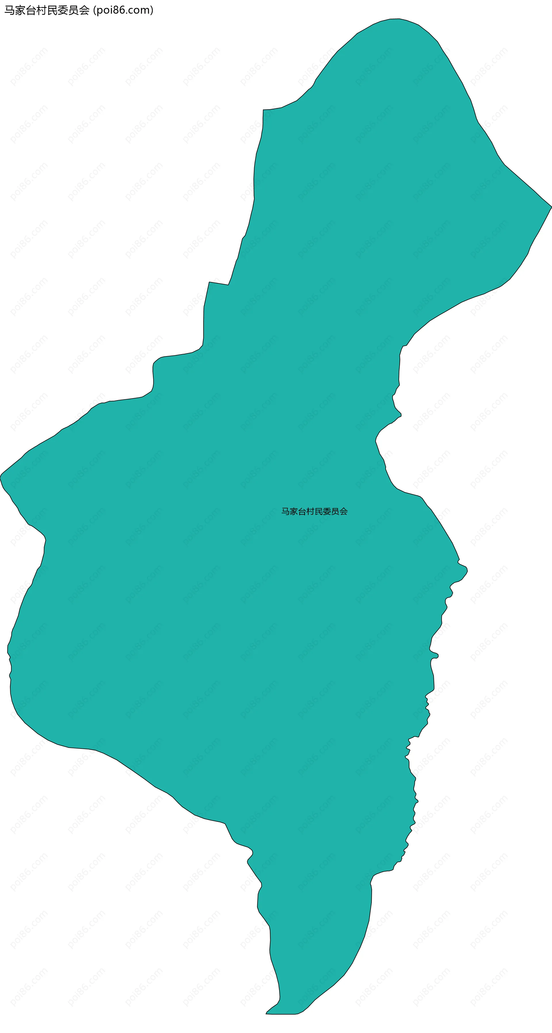 马家台村民委员会边界地图