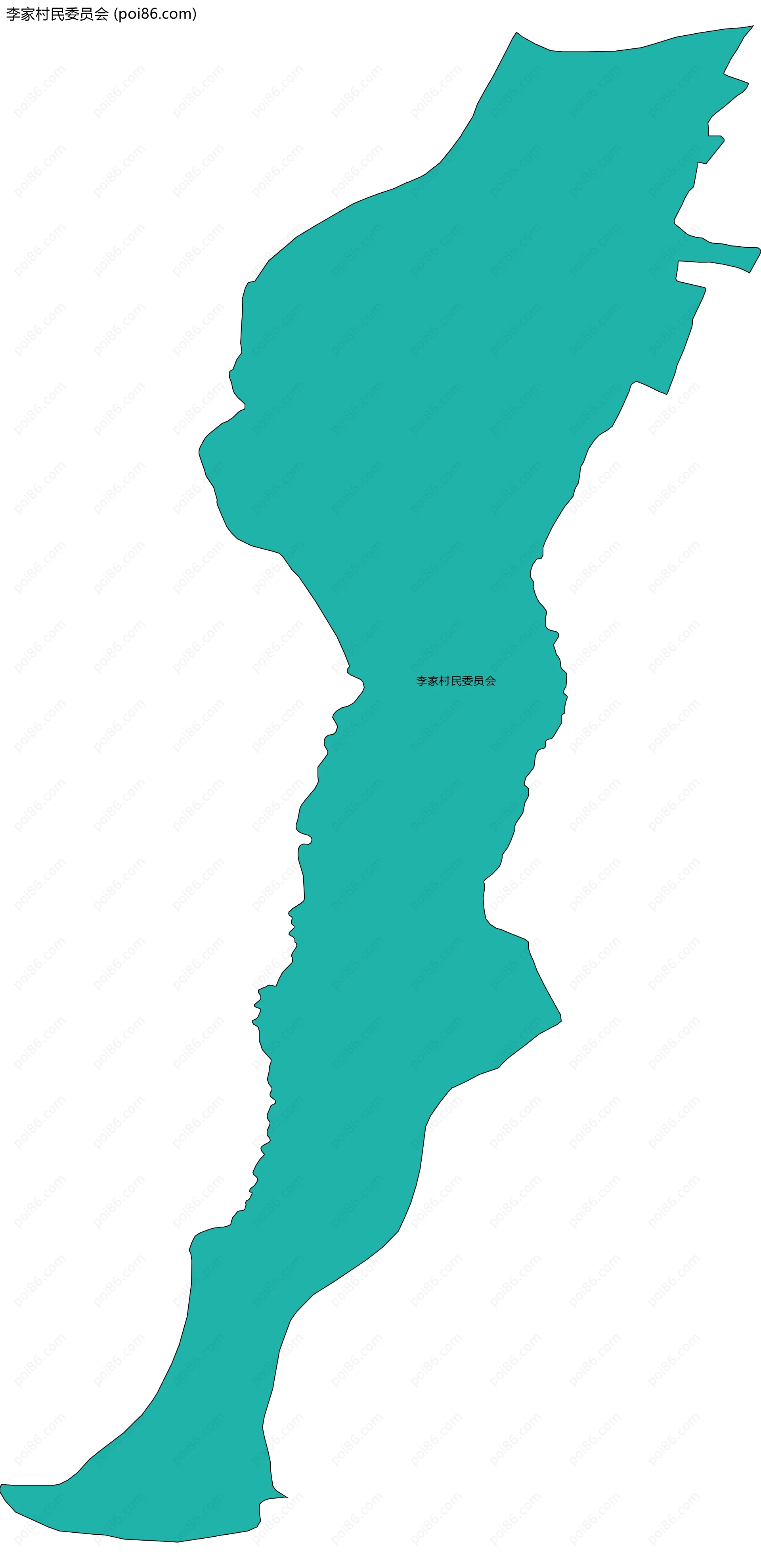 李家村民委员会边界地图