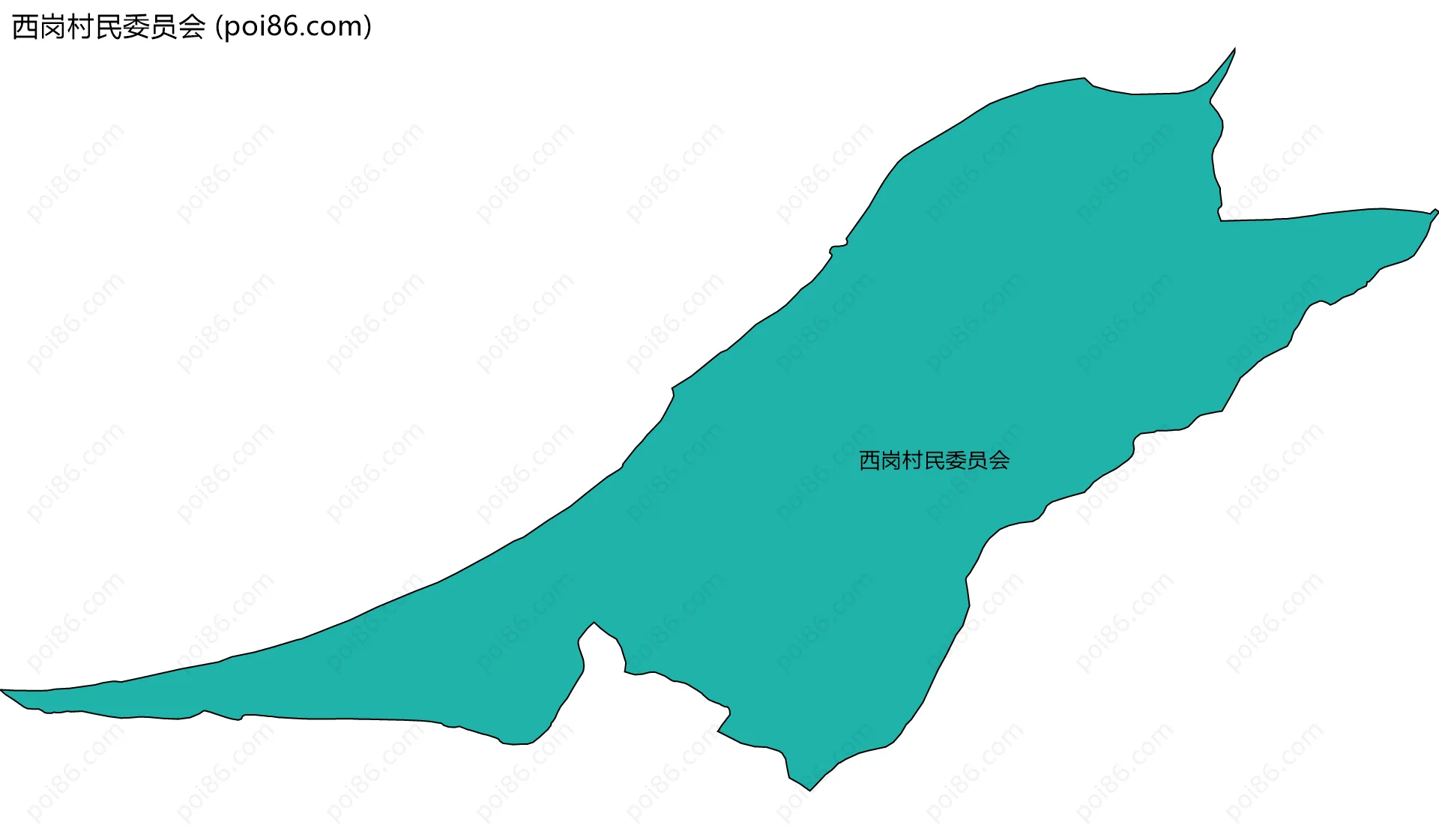 西岗村民委员会边界地图
