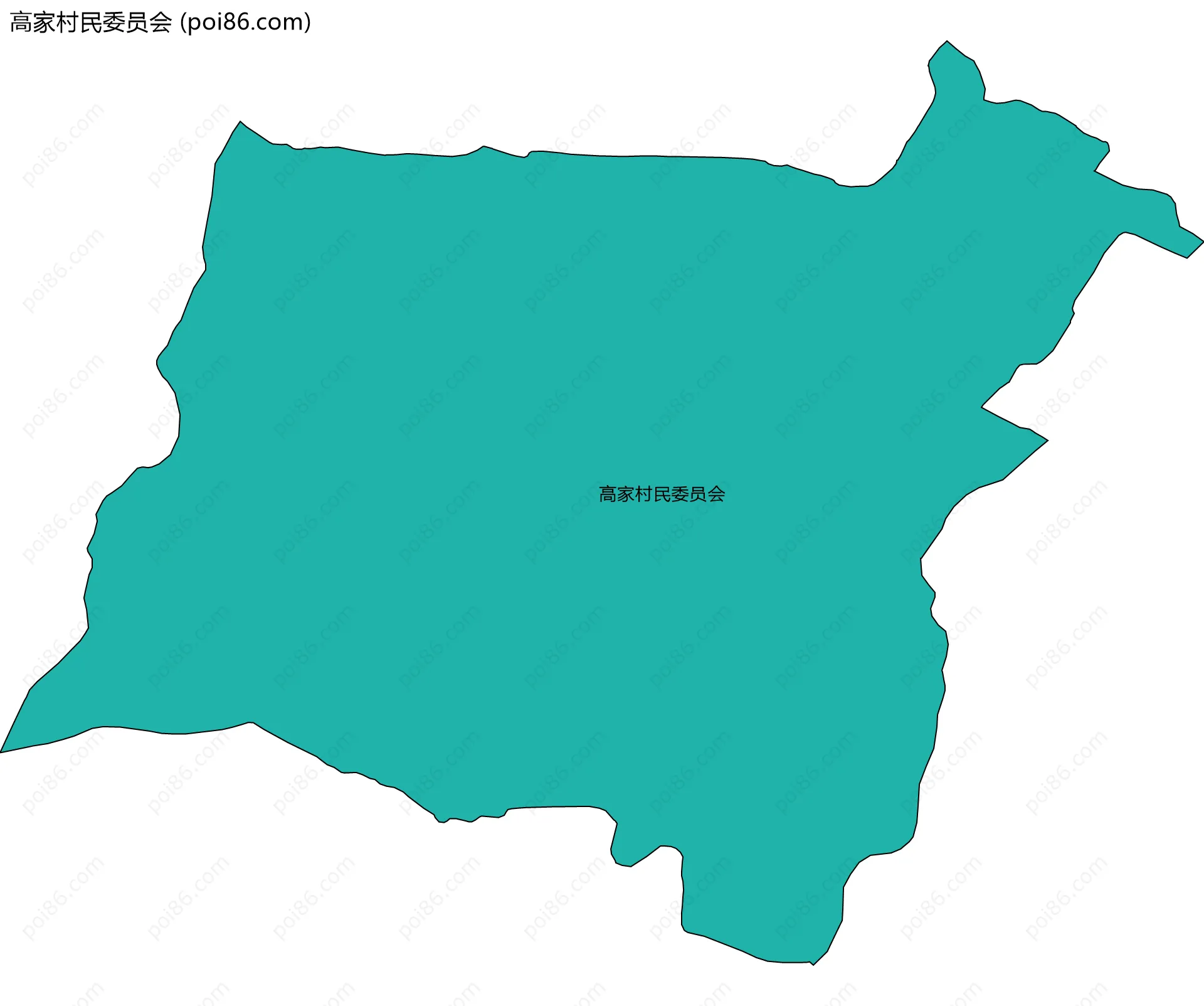 高家村民委员会边界地图