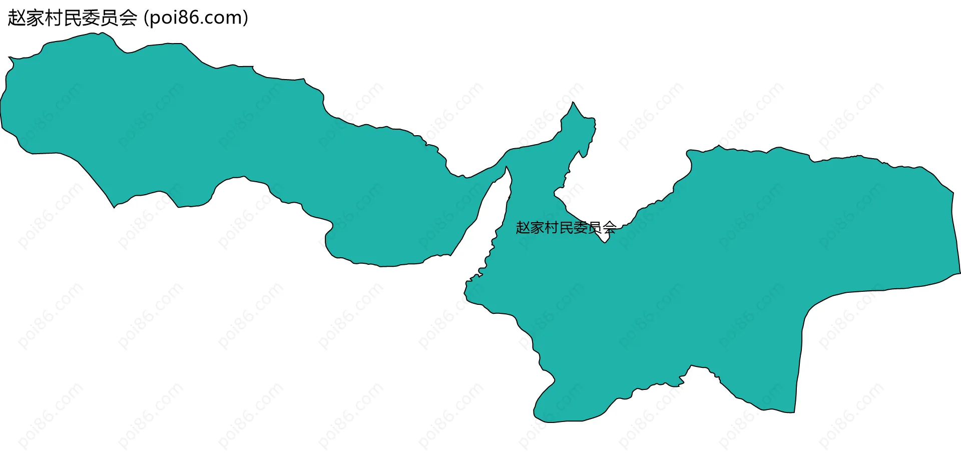 赵家村民委员会边界地图