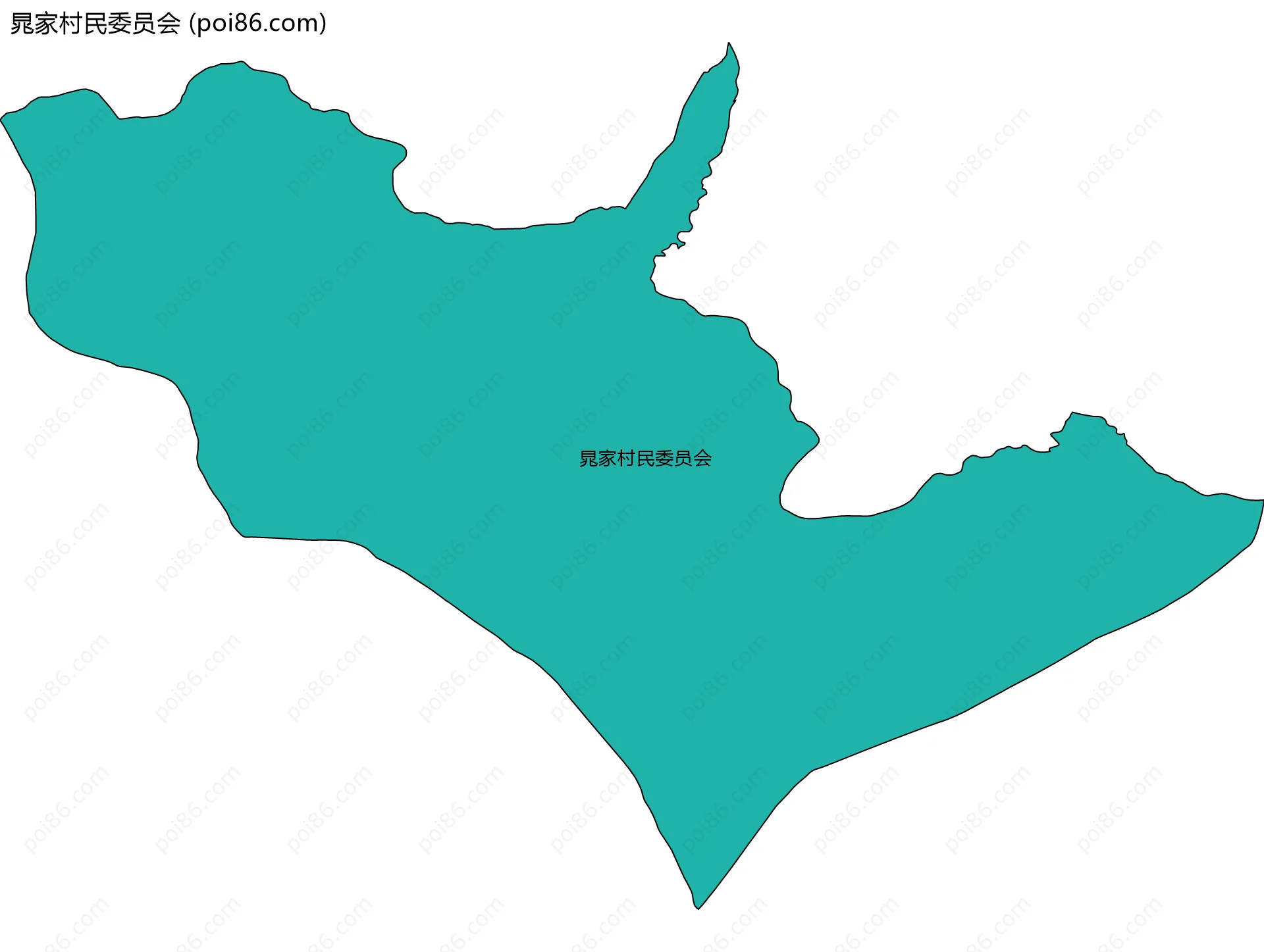 晁家村民委员会边界地图