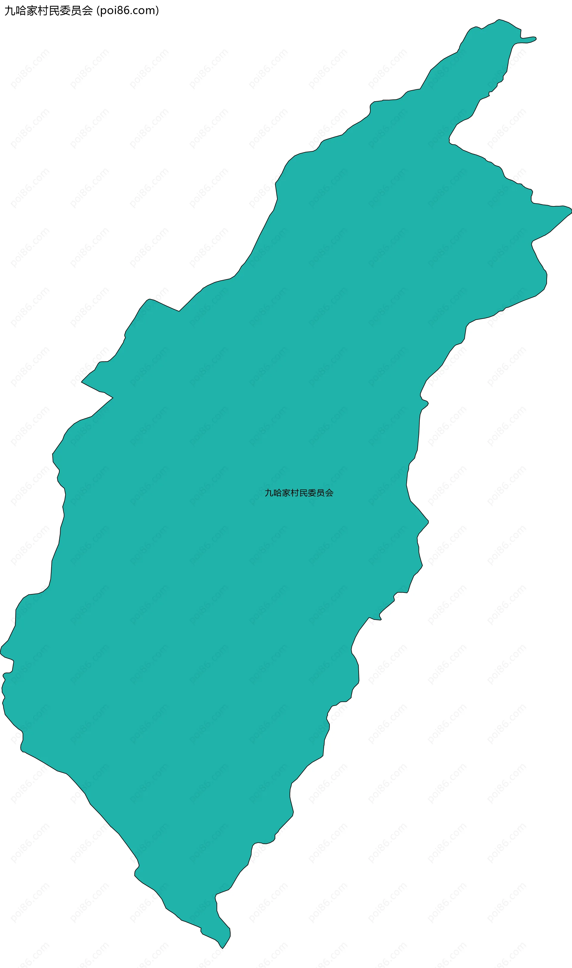 九哈家村民委员会边界地图