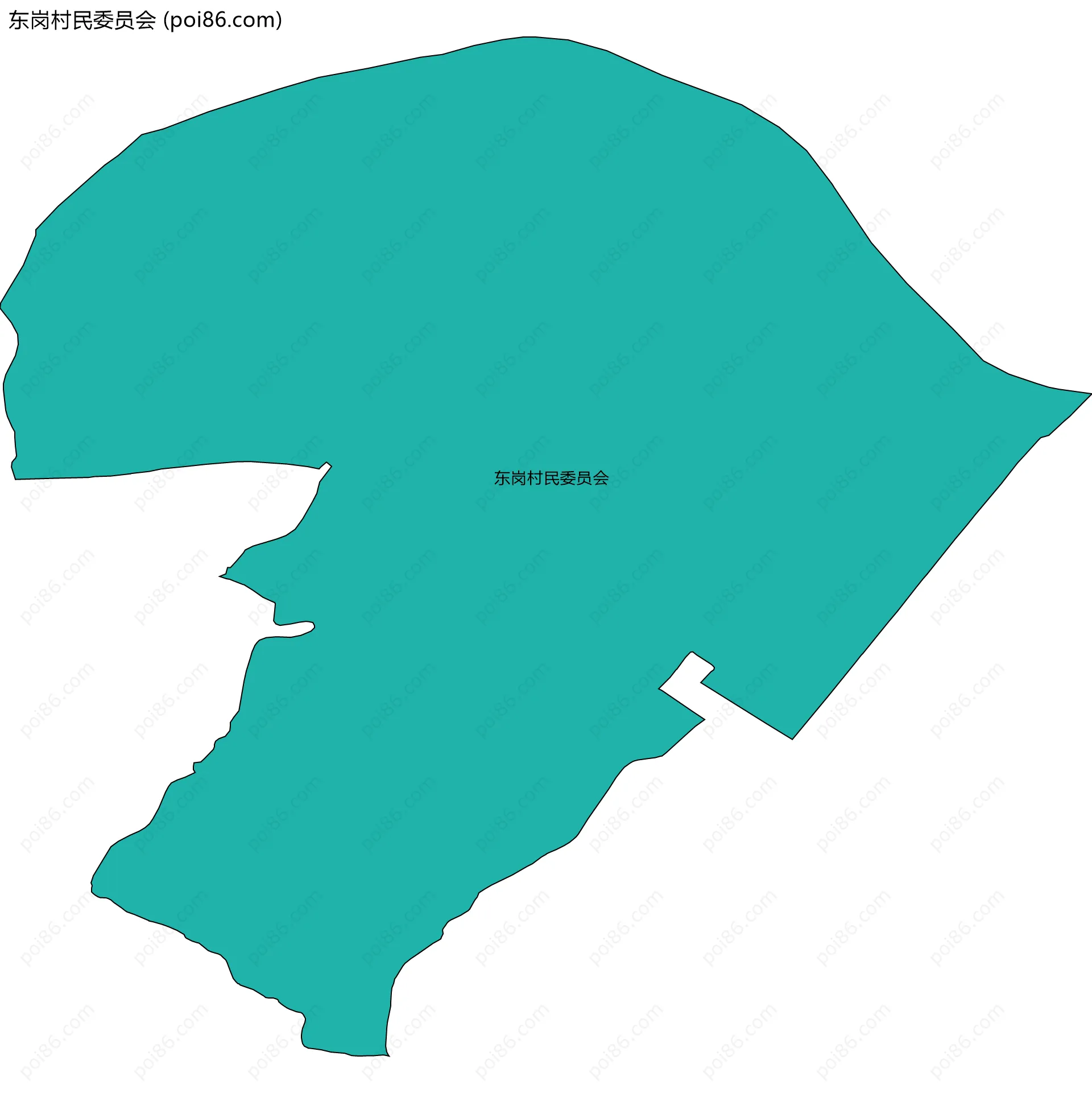 东岗村民委员会边界地图