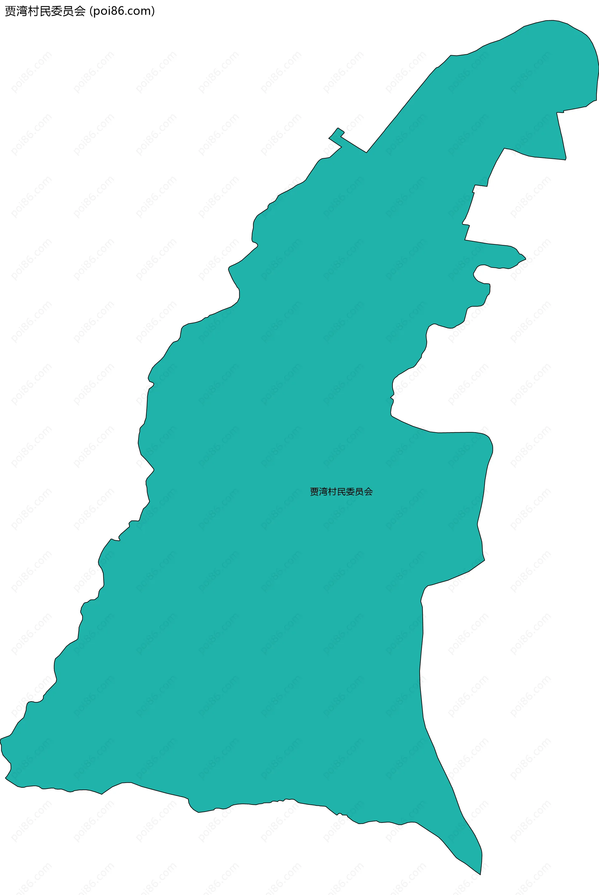 贾湾村民委员会边界地图