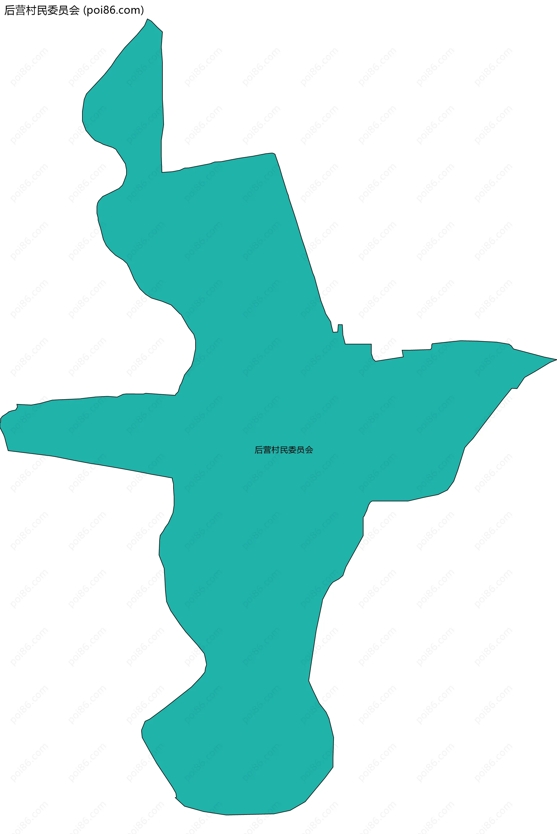 后营村民委员会边界地图