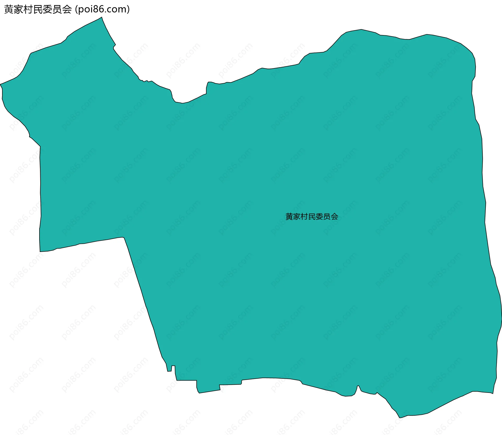 黄家村民委员会边界地图