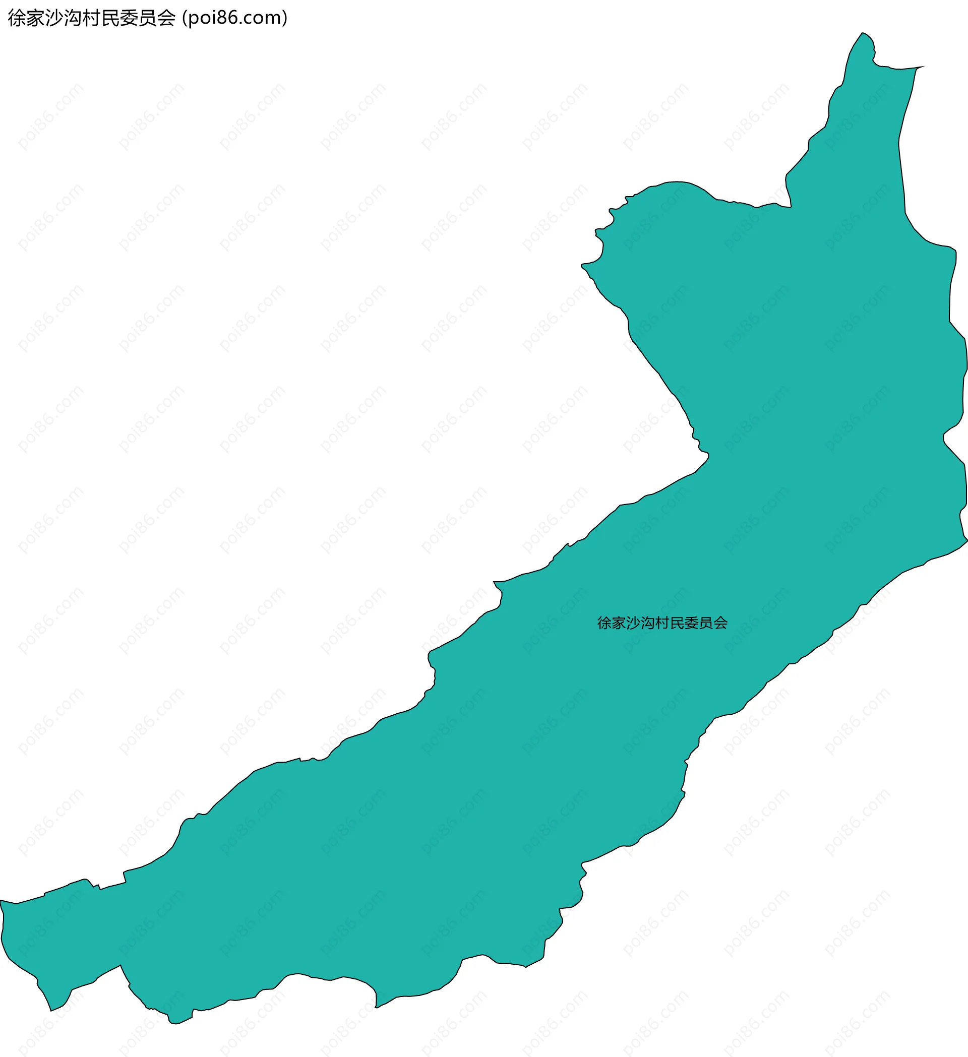 徐家沙沟村民委员会边界地图