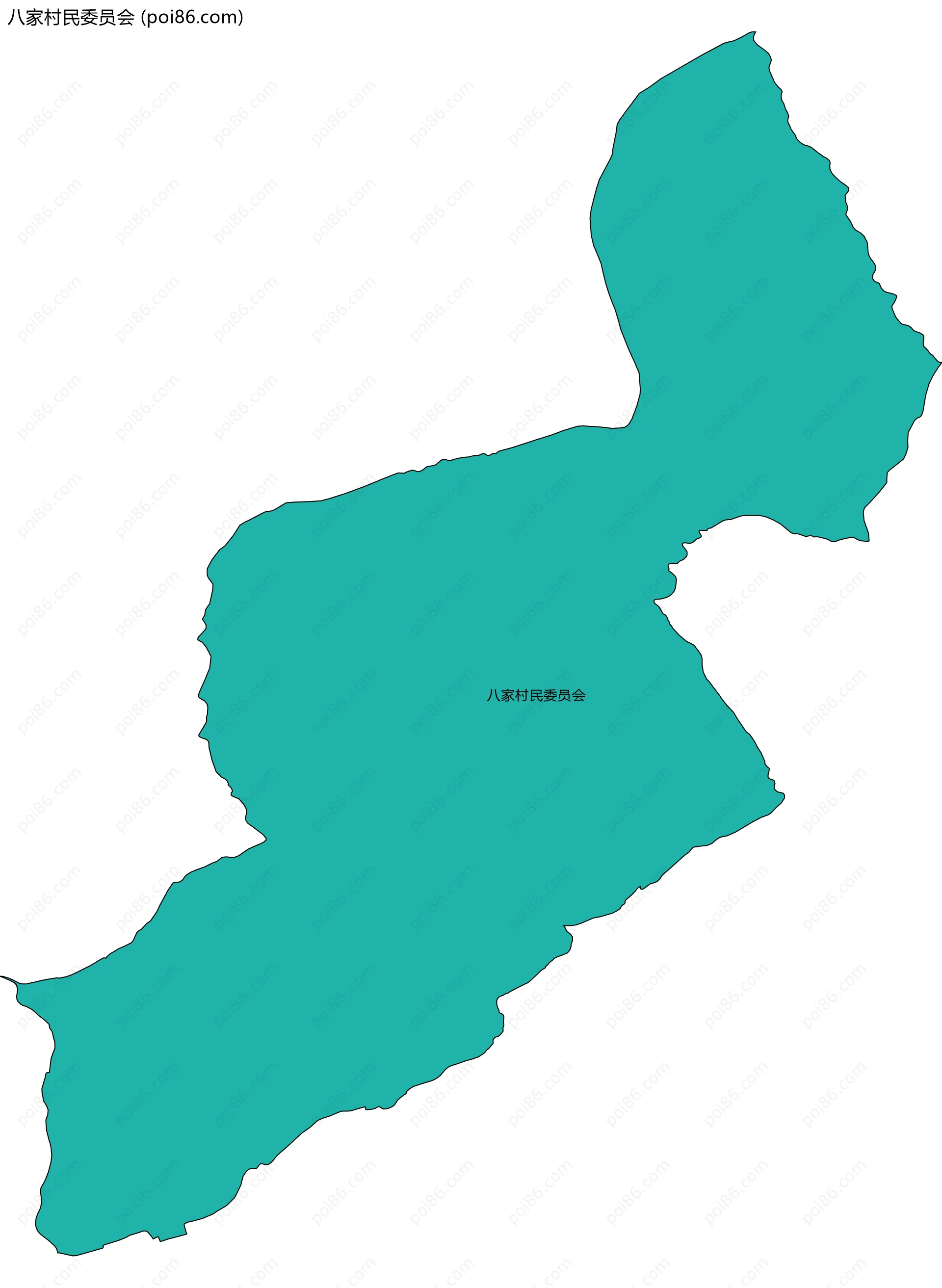 八家村民委员会边界地图