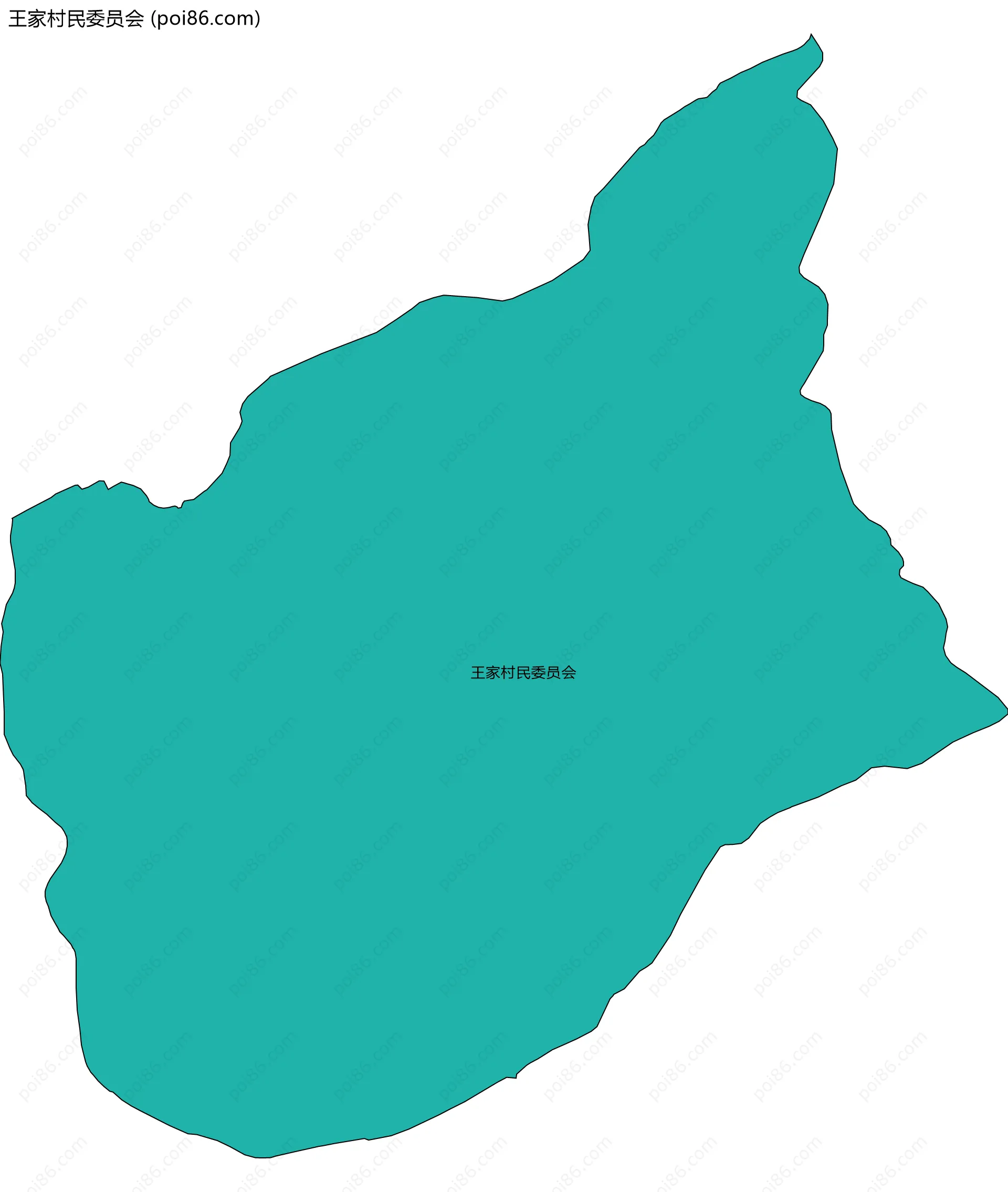 王家村民委员会边界地图