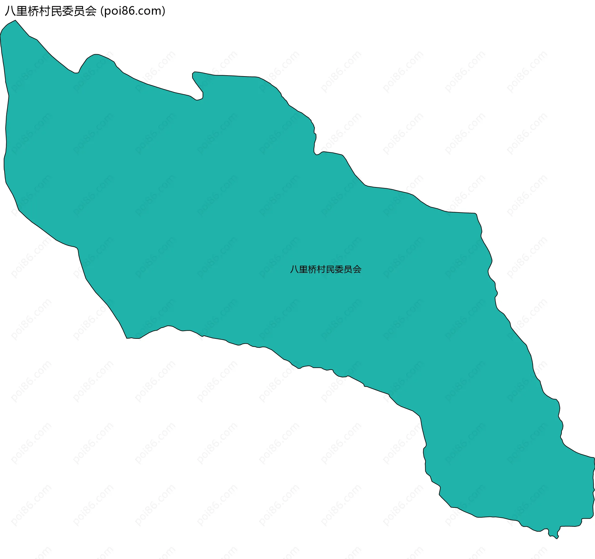 八里桥村民委员会边界地图