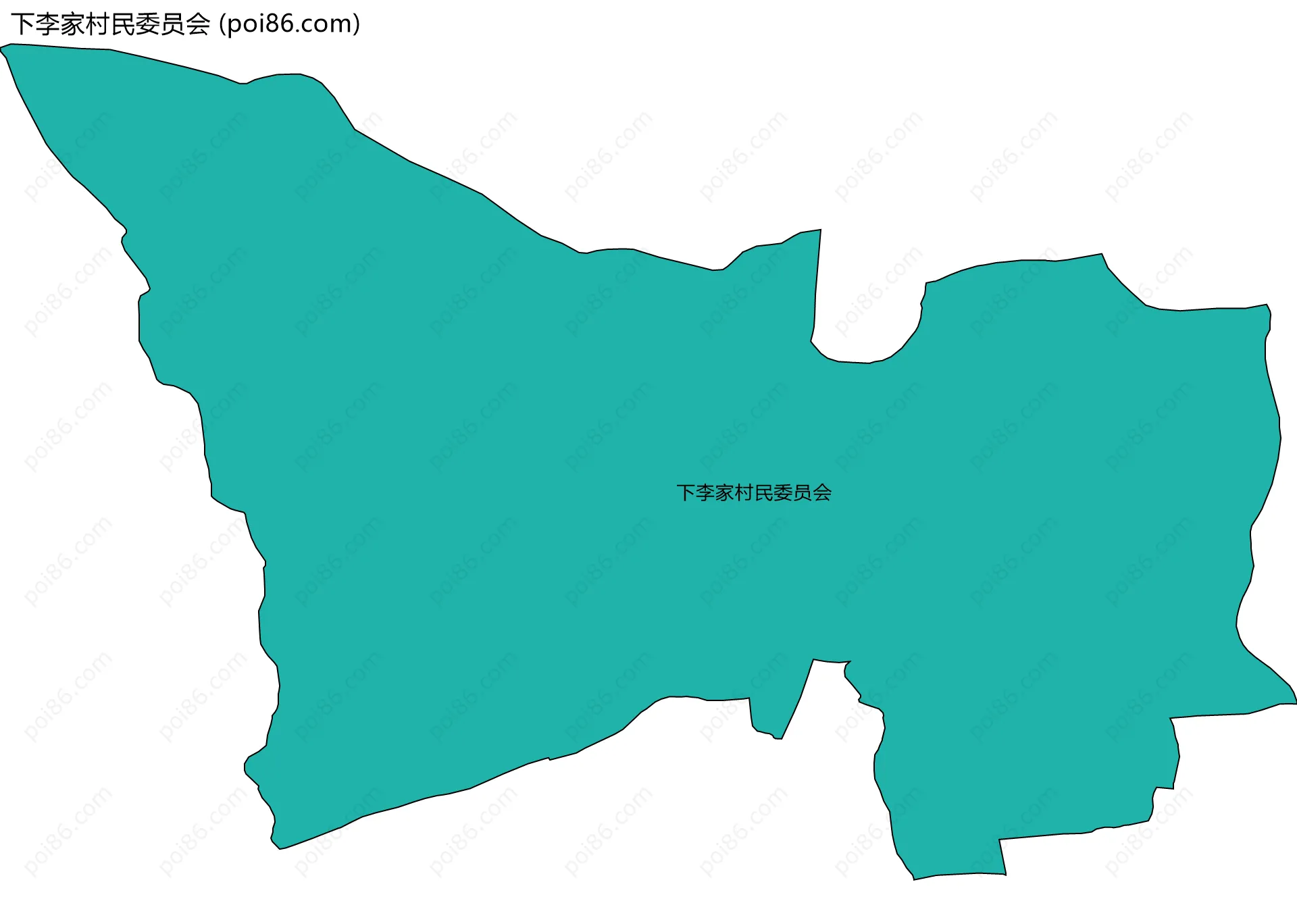 下李家村民委员会边界地图