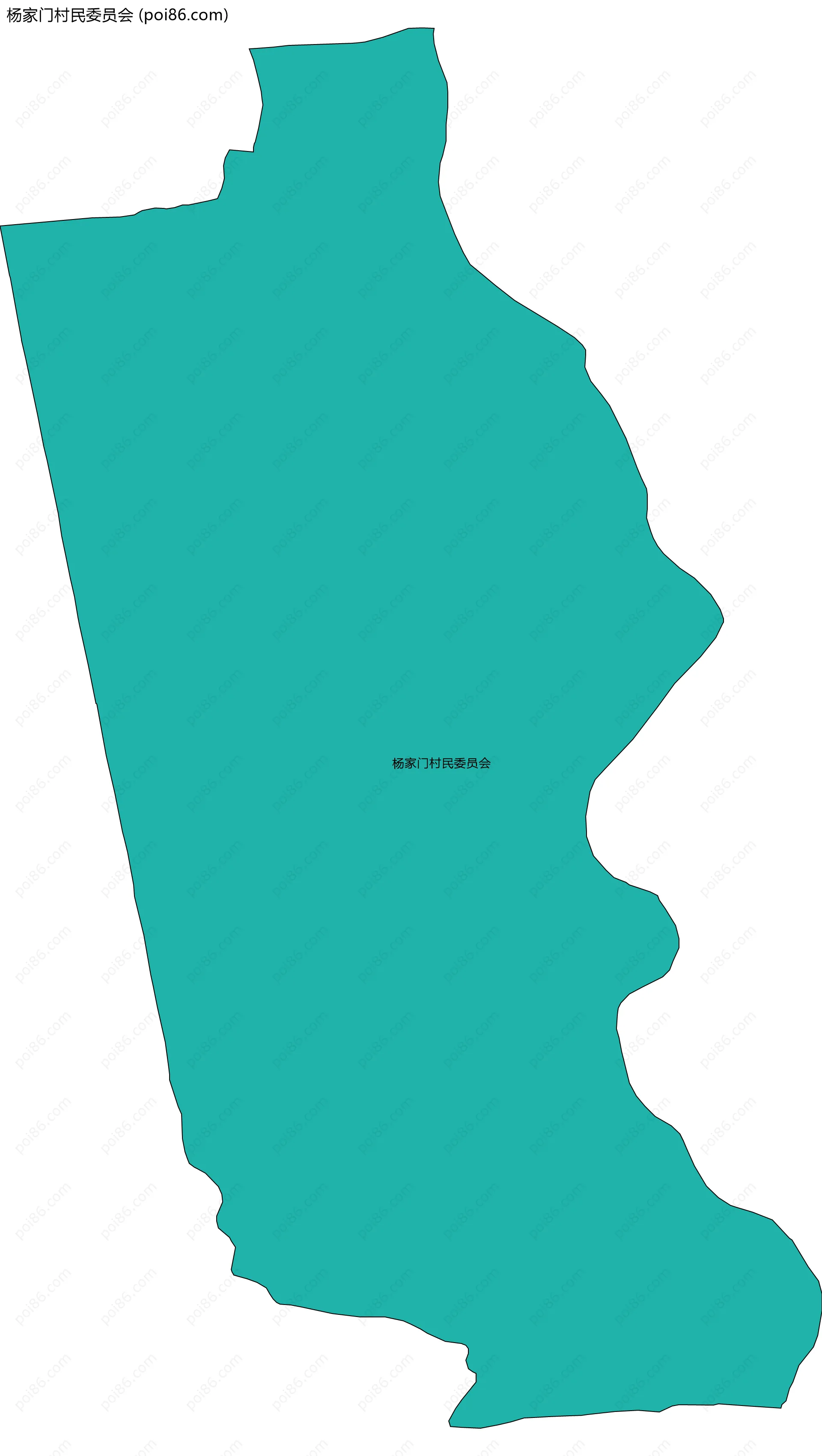 杨家门村民委员会边界地图