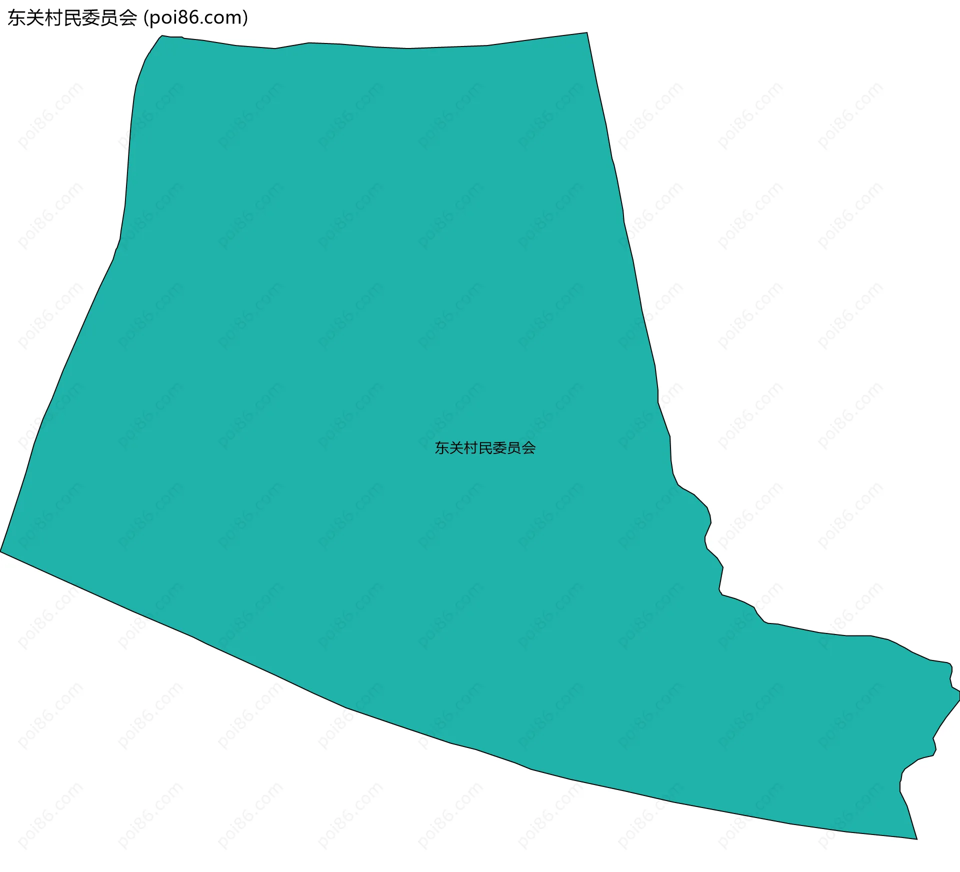 东关村民委员会边界地图