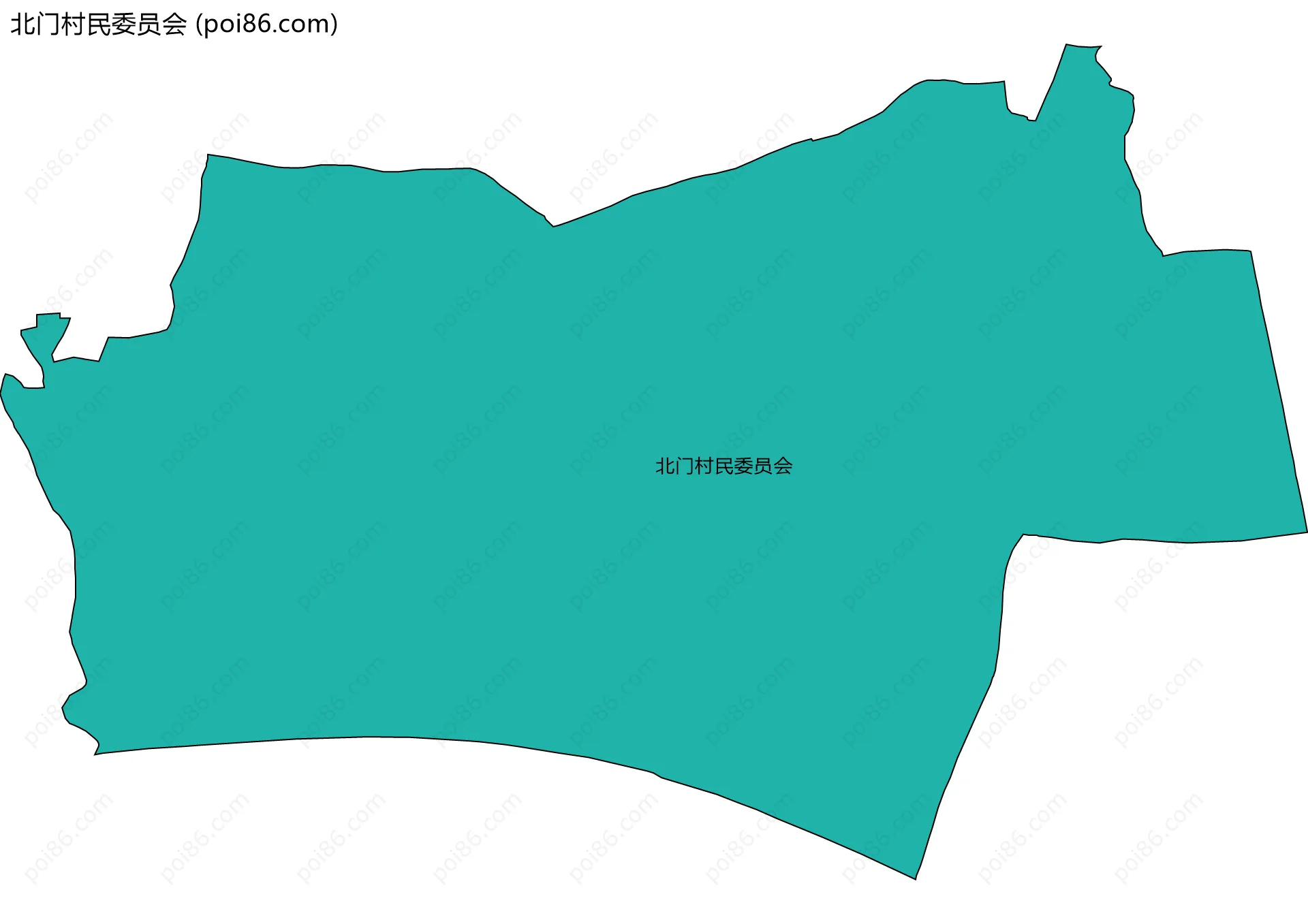 北门村民委员会边界地图
