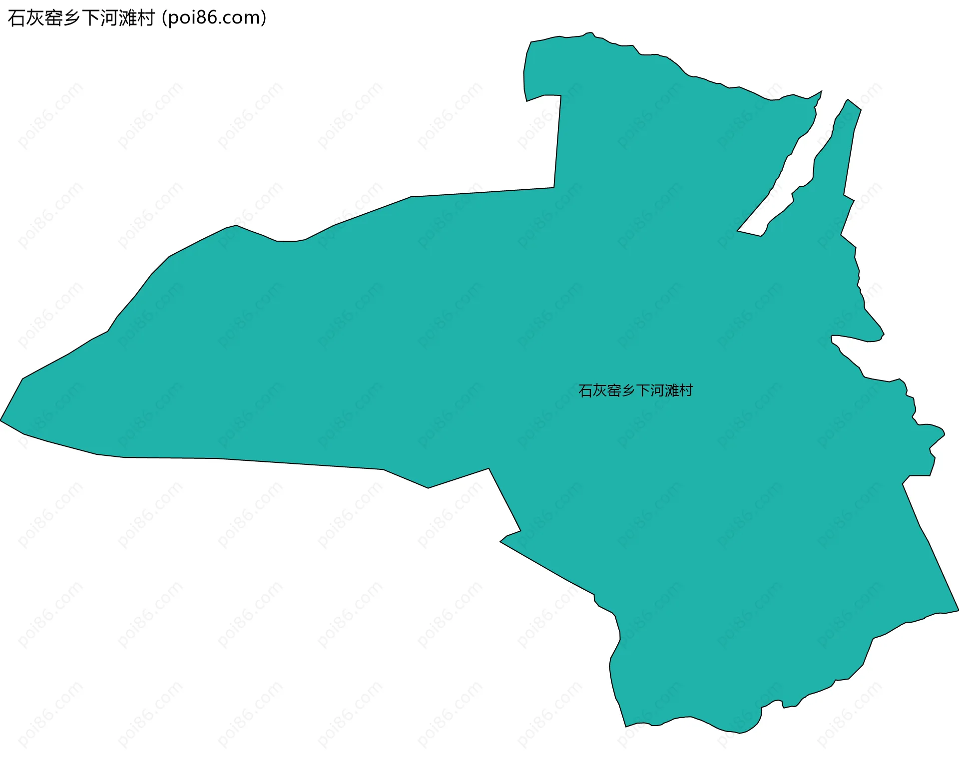 石灰窑乡下河滩村边界地图