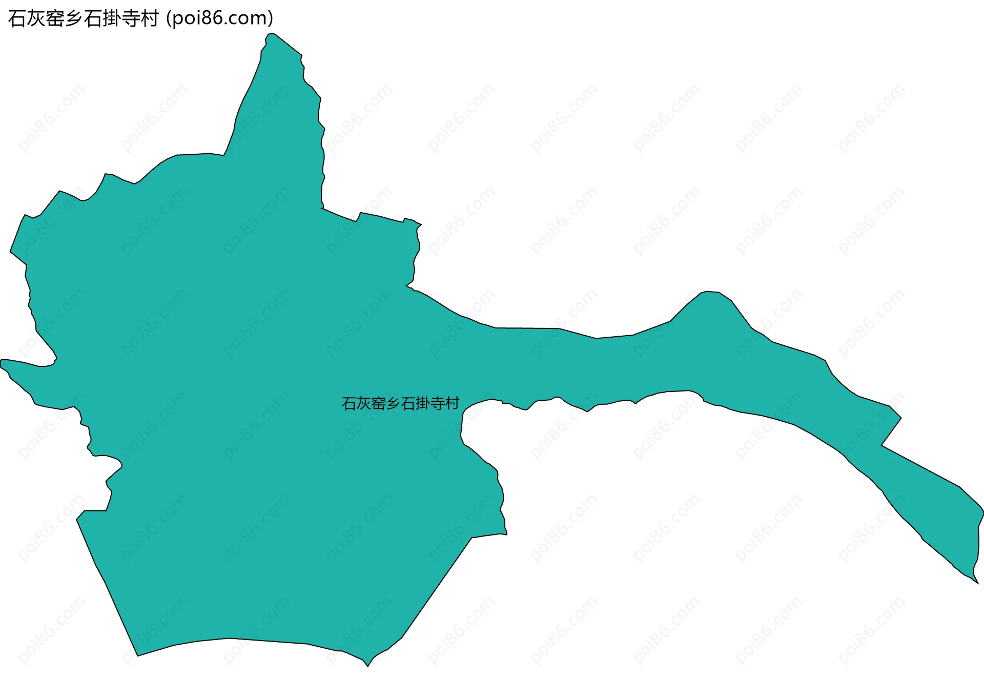 石灰窑乡石掛寺村边界地图