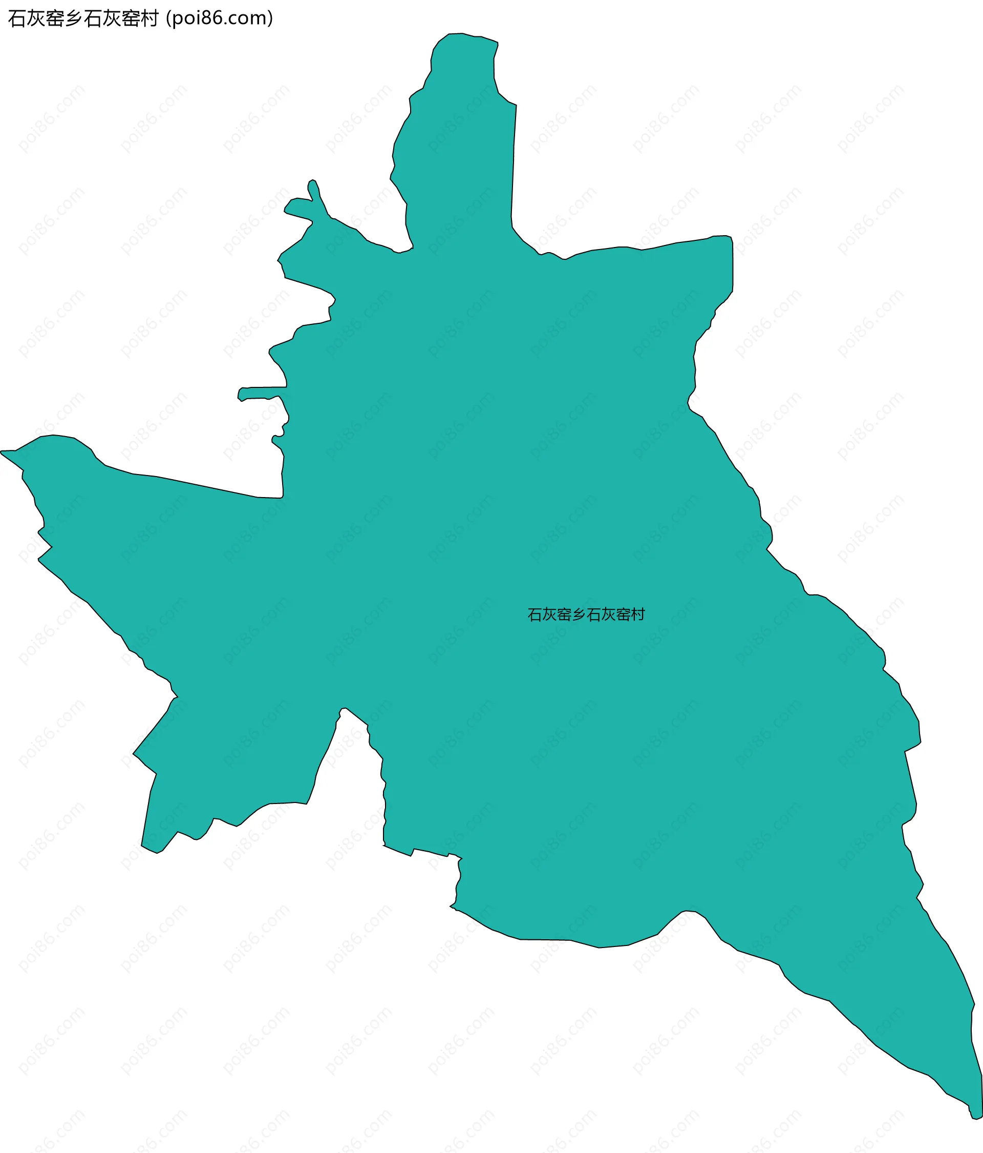 石灰窑乡石灰窑村边界地图
