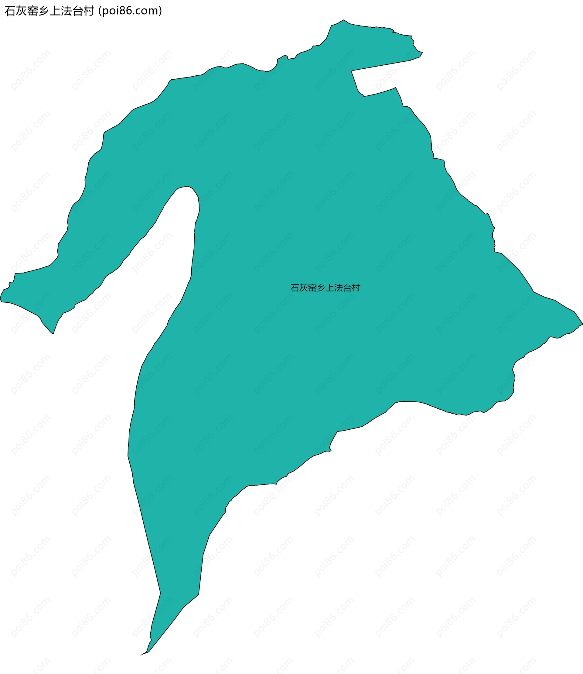 石灰窑乡上法台村边界地图