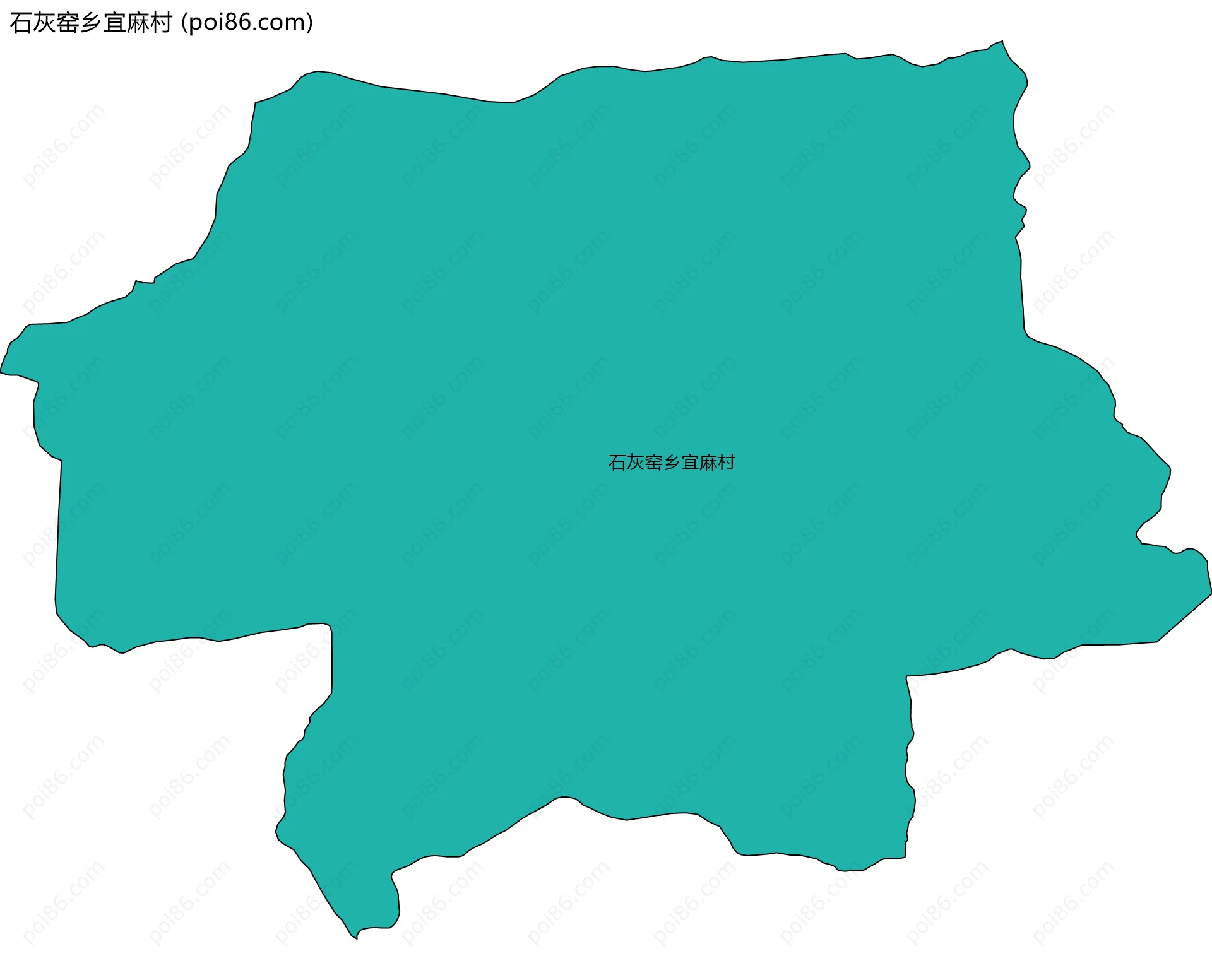 石灰窑乡宜麻村边界地图