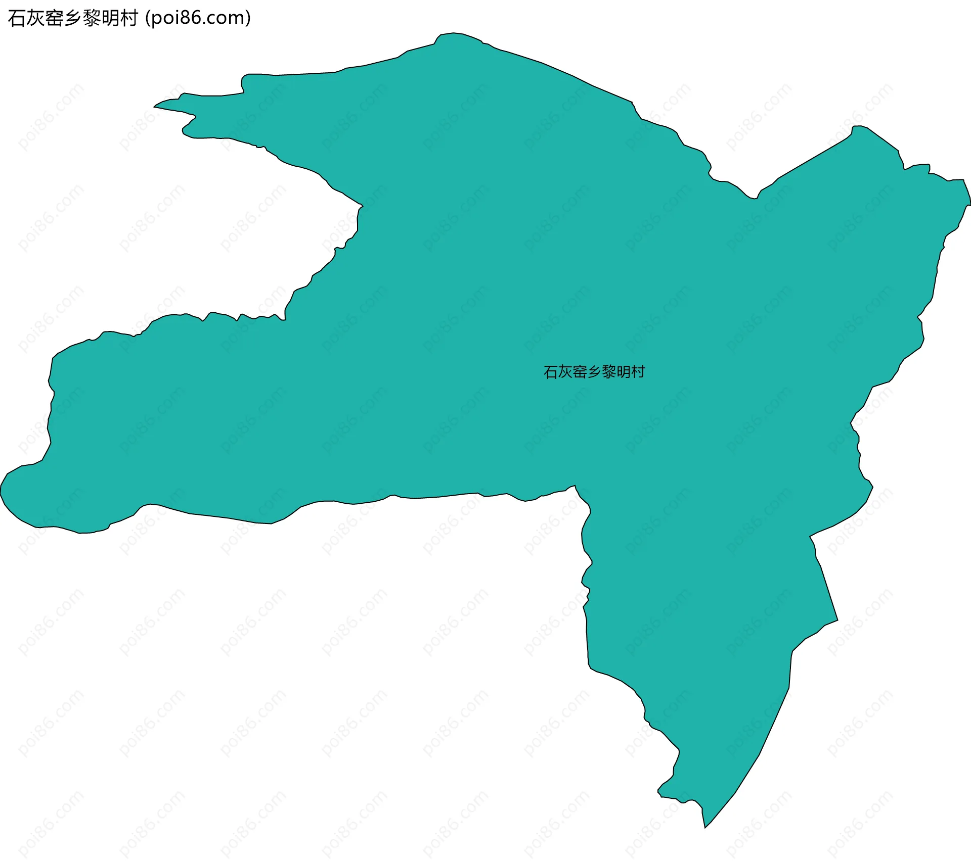 石灰窑乡黎明村边界地图