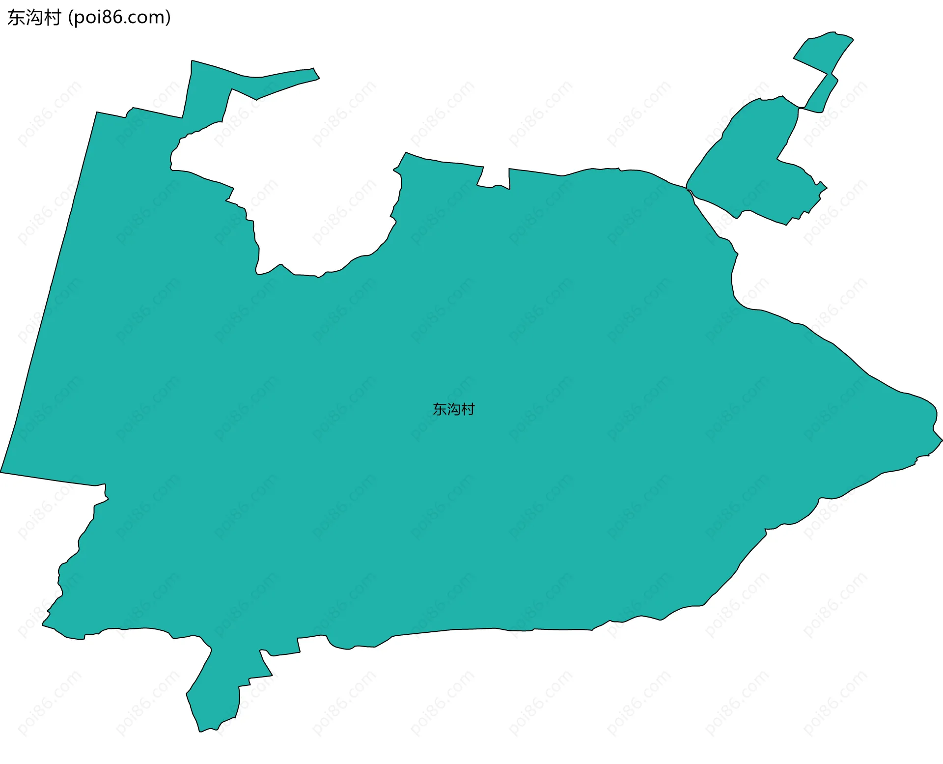 东沟村边界地图