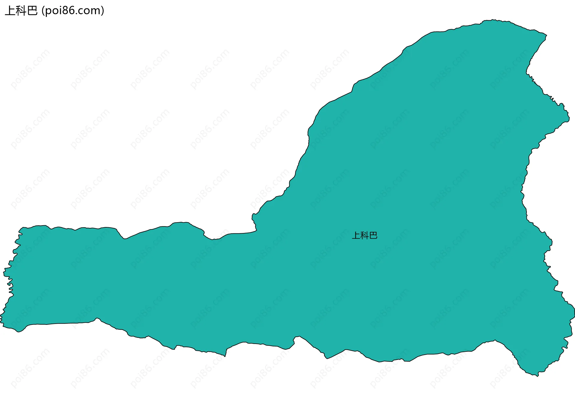 上科巴边界地图