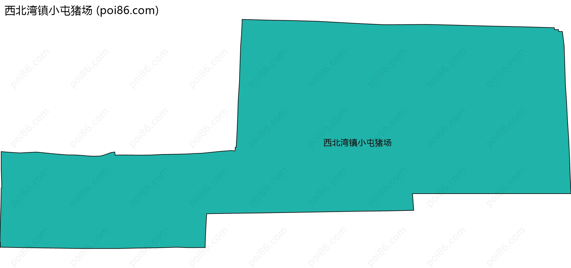 西北湾镇小屯猪场边界地图